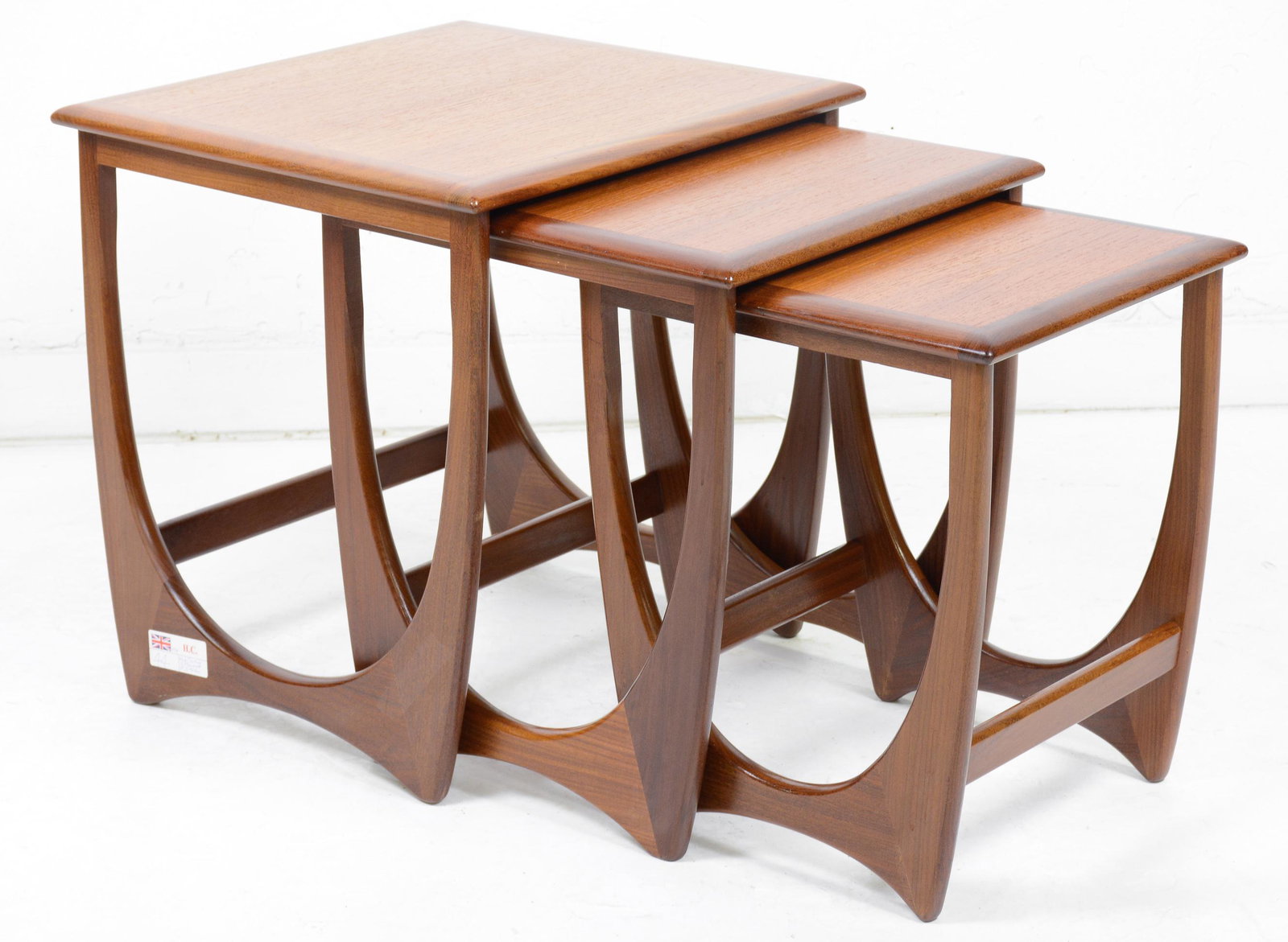 Mid Century Modern Astro Nest By G-plan #1: This Danish Modern Style Teak nest is British and made by Mid Century Modern Furniture Maker G Plan ( Gplan ) - 21 tall x 20 wide x 20 deep