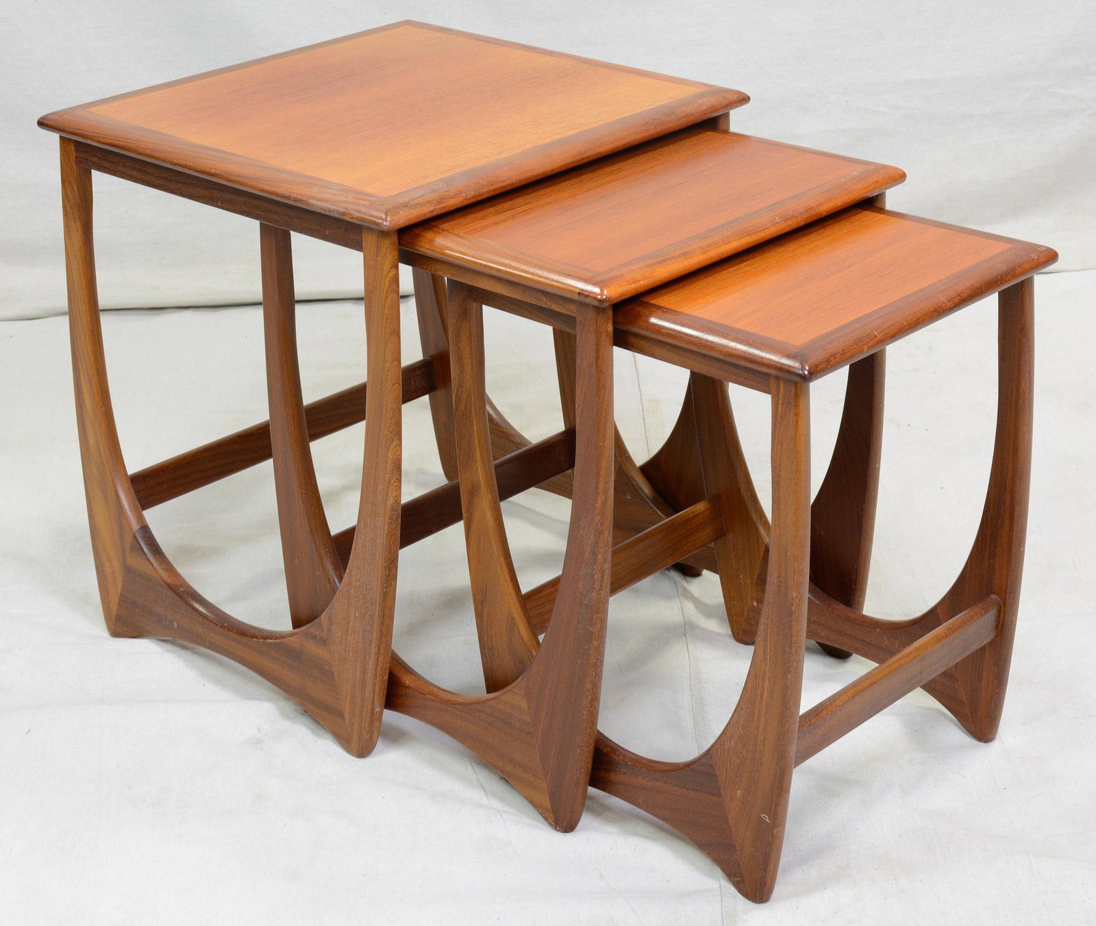Mid Century Modern Astro Nest By G-plan #1: This Danish Modern Style Teak nest is British and made by Mid Century Modern Furniture Maker G Plan ( Gplan ) - 21 tall x 20 wide x 20 deep