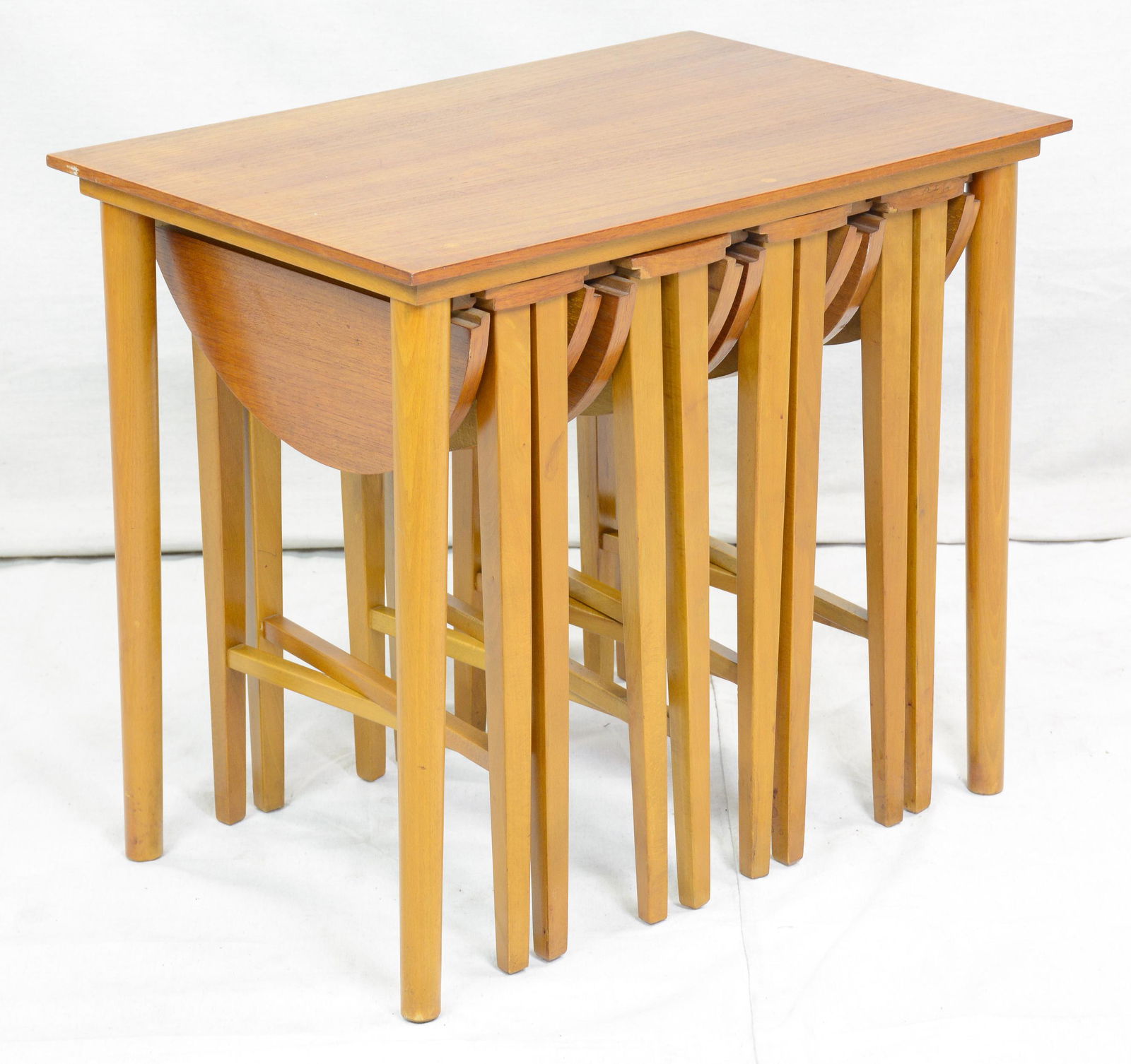 Mid Century Modern Nest with Four Circular Tables (1 of 3)