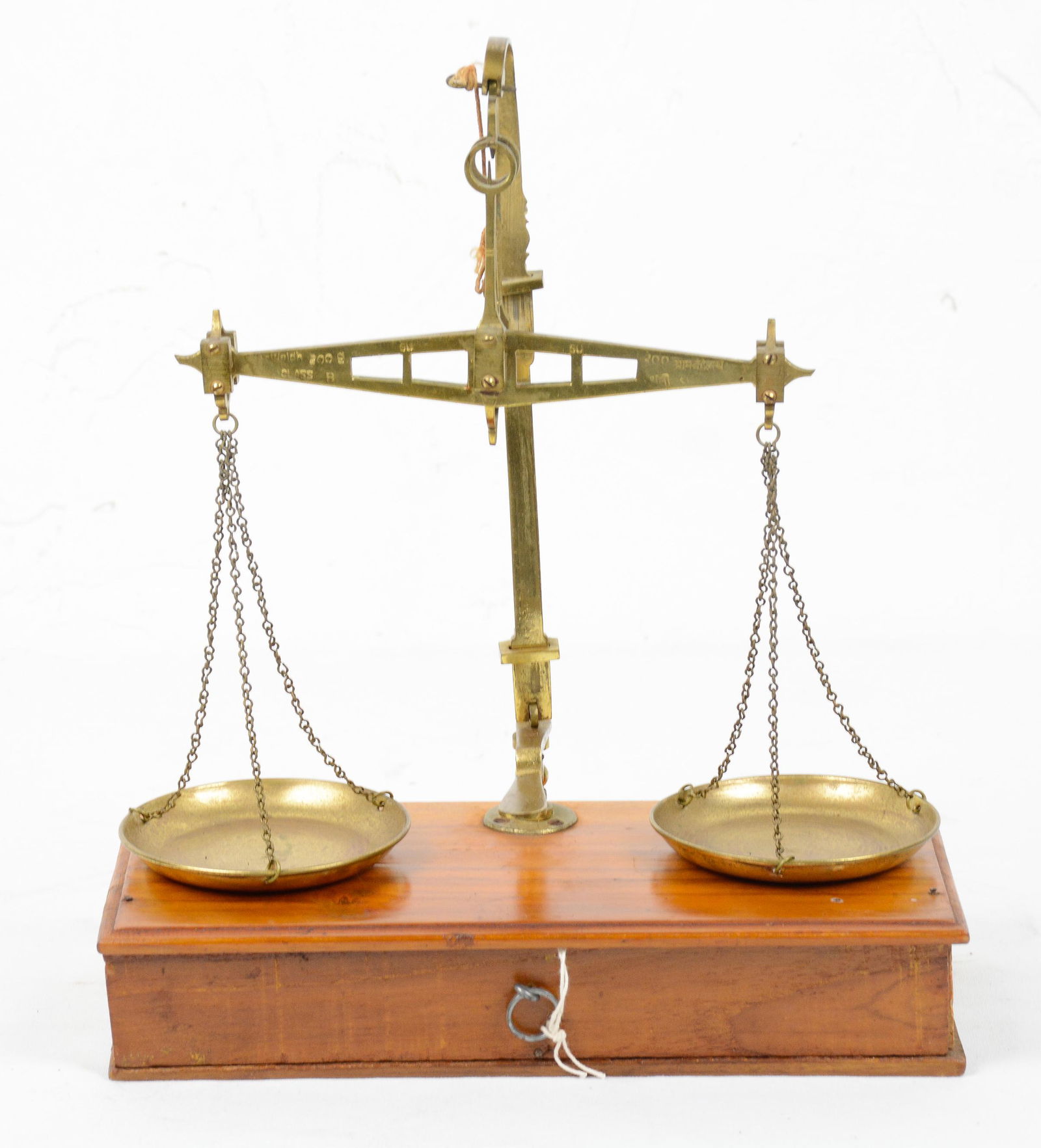 Small Brass / Wood Jewelers Scale (1 of 2)
