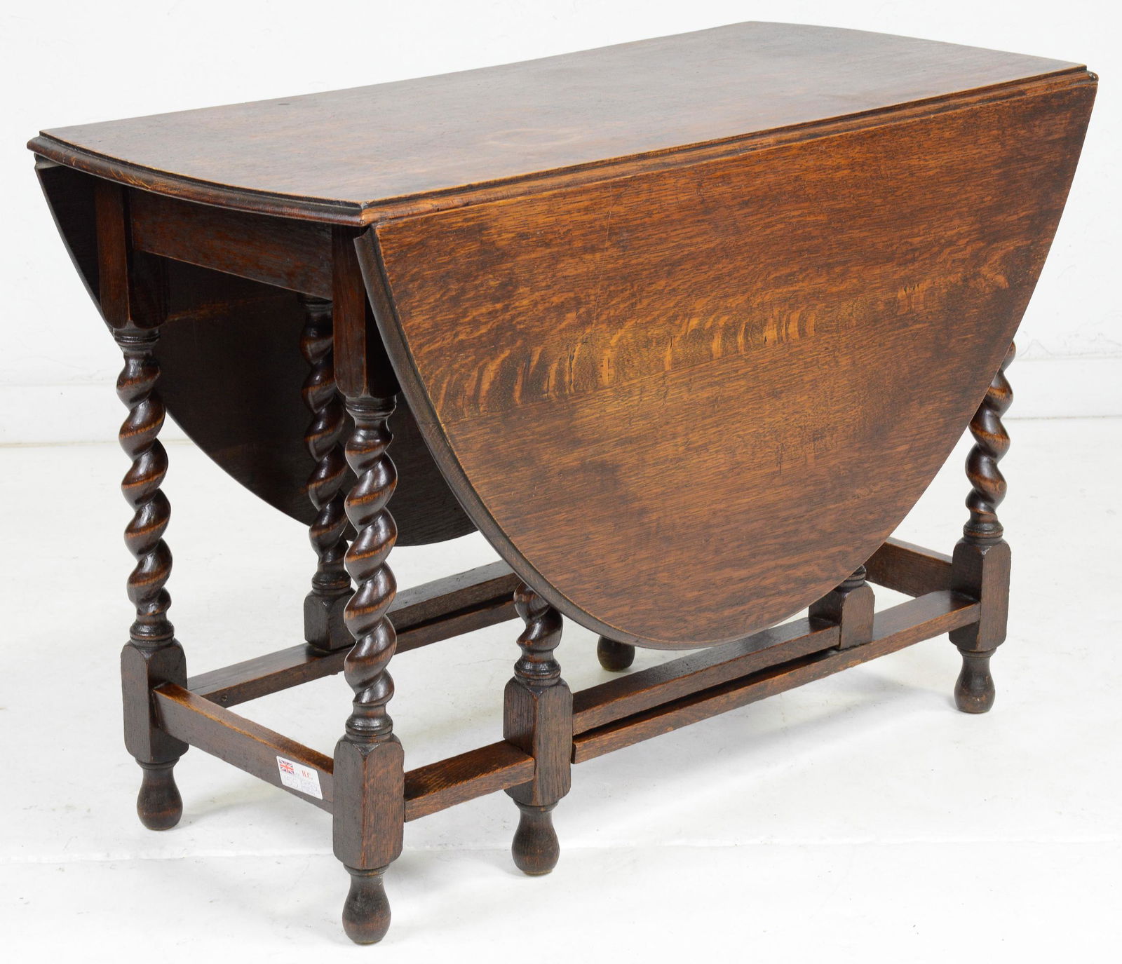 British Oak Barley Twist Drop Leaf Table (1 of 2)