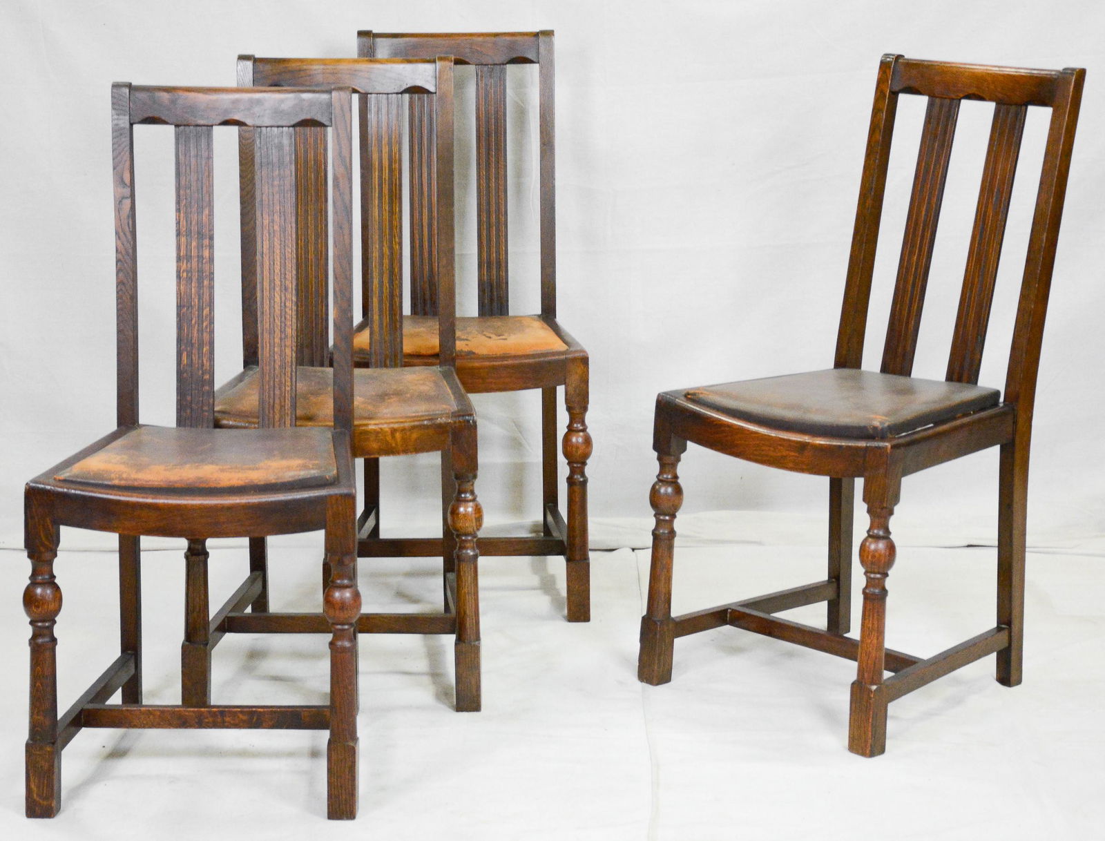 Set of 4 British Oak Chairs (1 of 3)