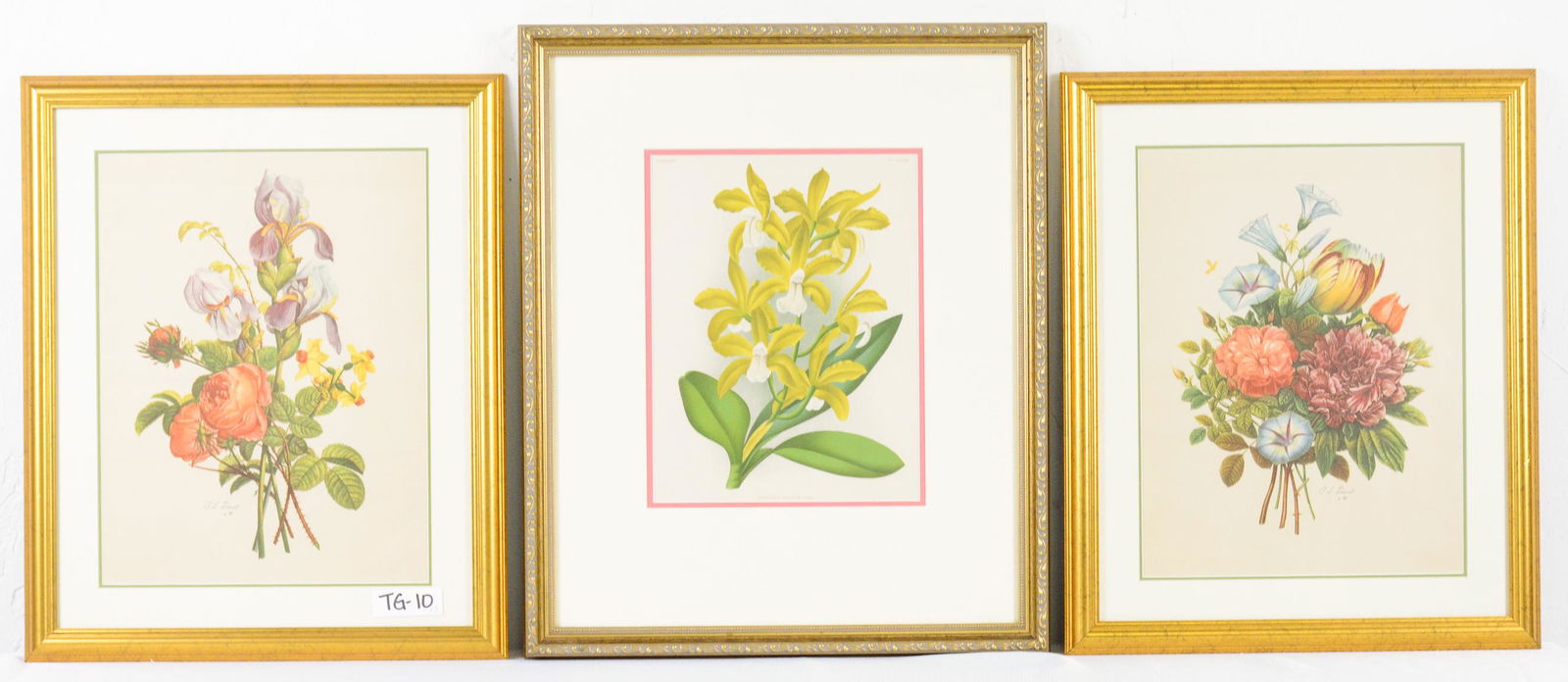 3 Gold Framed Botanical / Floral Art (1 of 4)