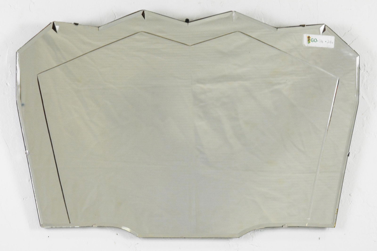 English Mid Century Modern Beveled Mirror (1 of 2)