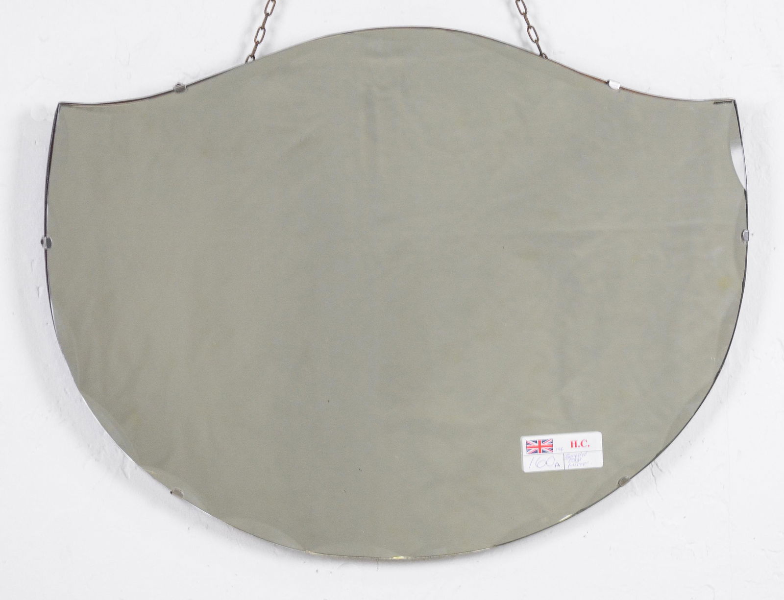 British Mid Century Beveled Mirror (1 of 2)