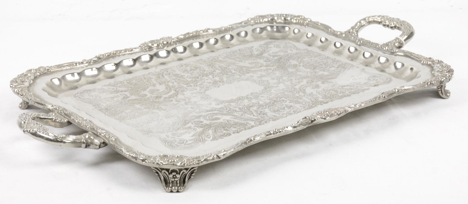 Silverplate Serving Tray With Handles (1 of 4)