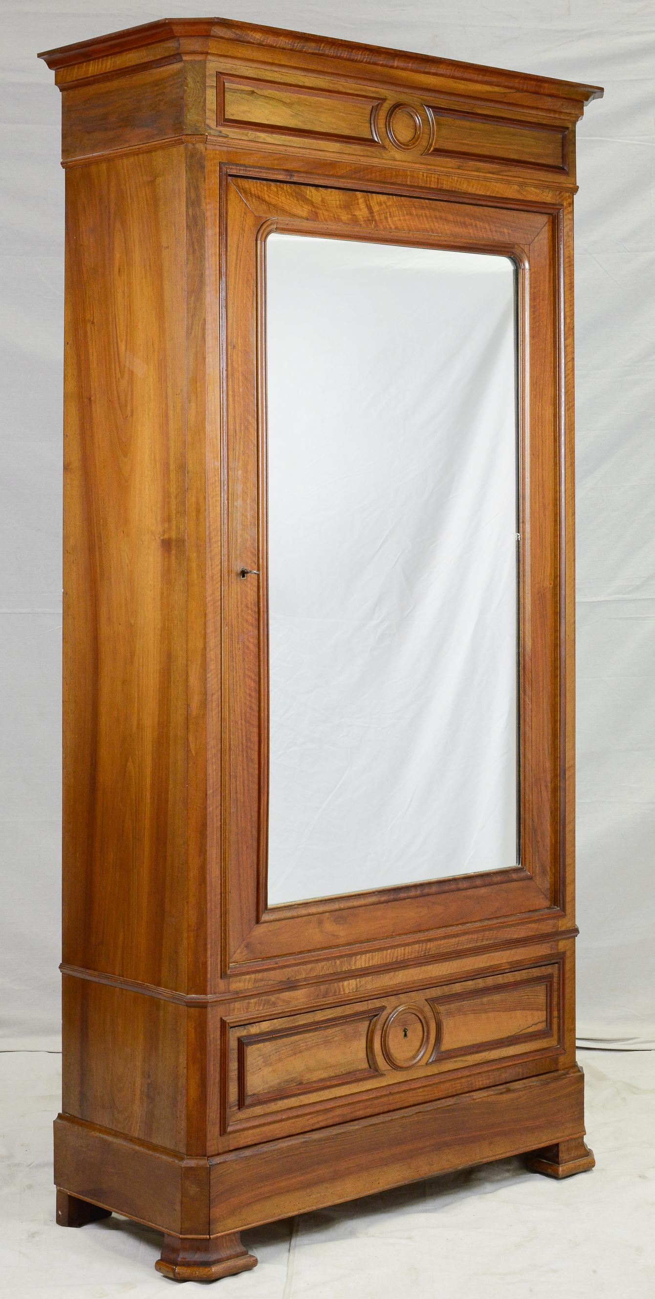 Louis Philippe Style Single Mirror Door Robe (1 of 3)
