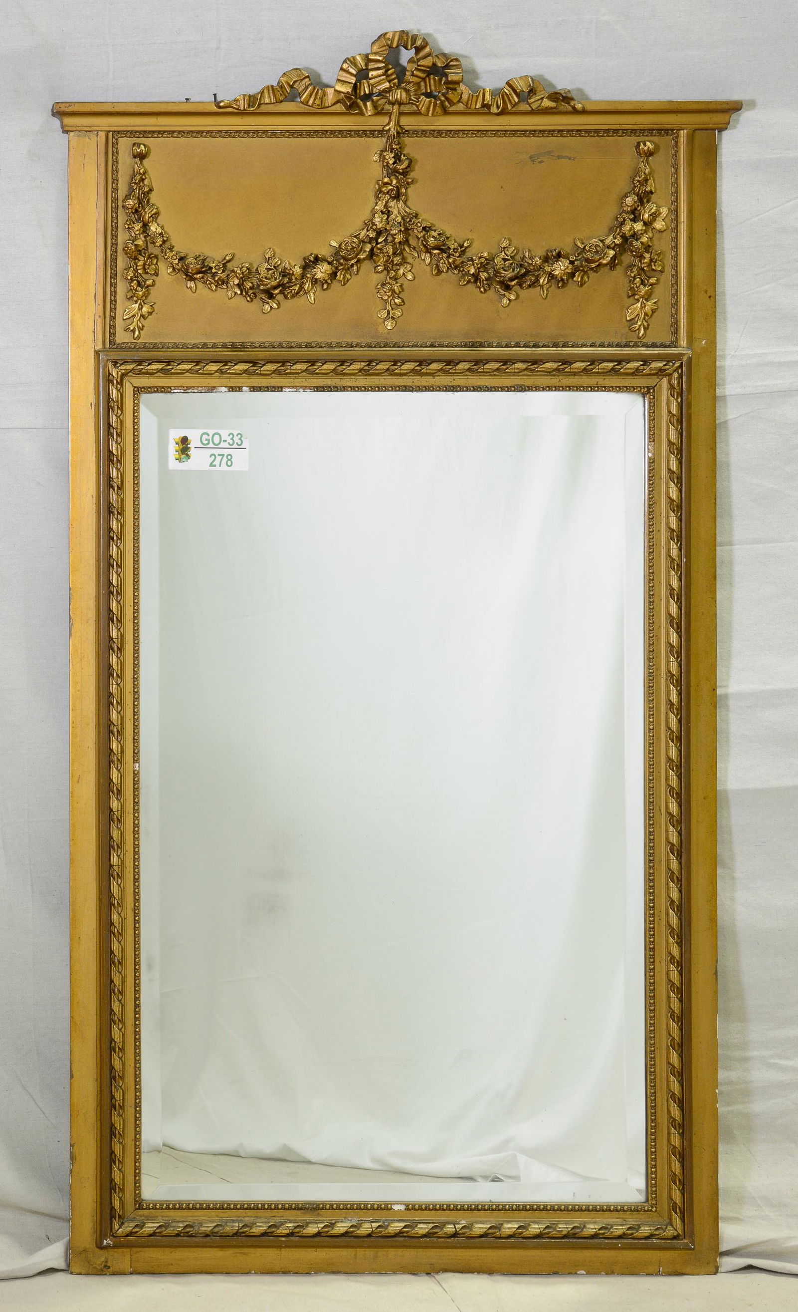 Gold Gilt French Style Beveled Mirror (1 of 4)