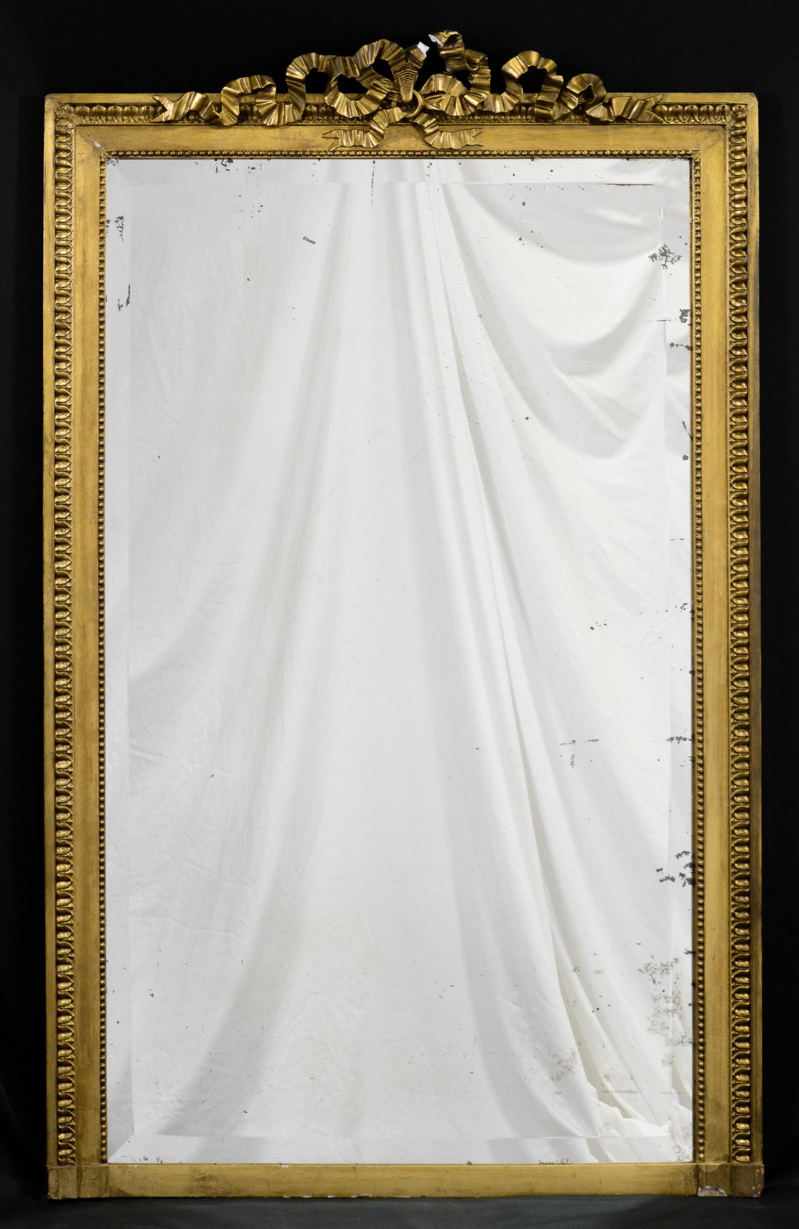 Louis XVI Style Gold Gilded Beveled Mirror (1 of 4)