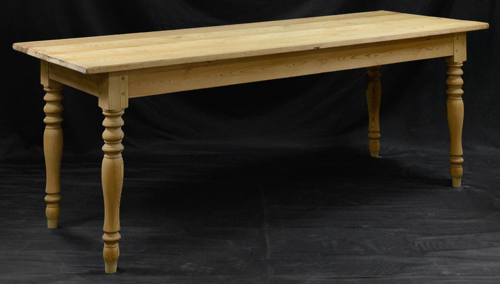 French Pine Turned Leg Farm Table (1 of 1)