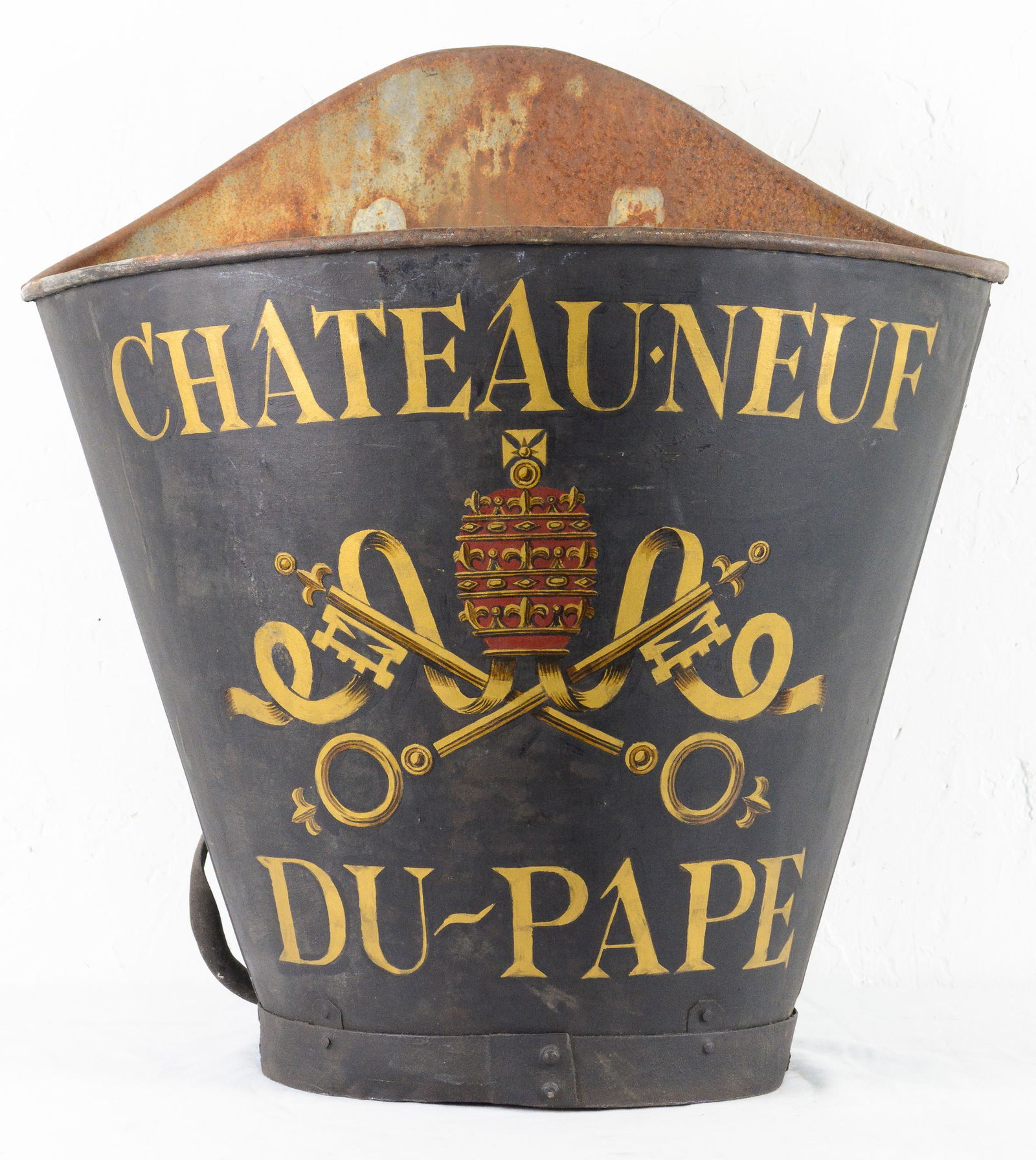 Chateau Neuf Du Pape Painted French Grape Hotte (1 of 2)