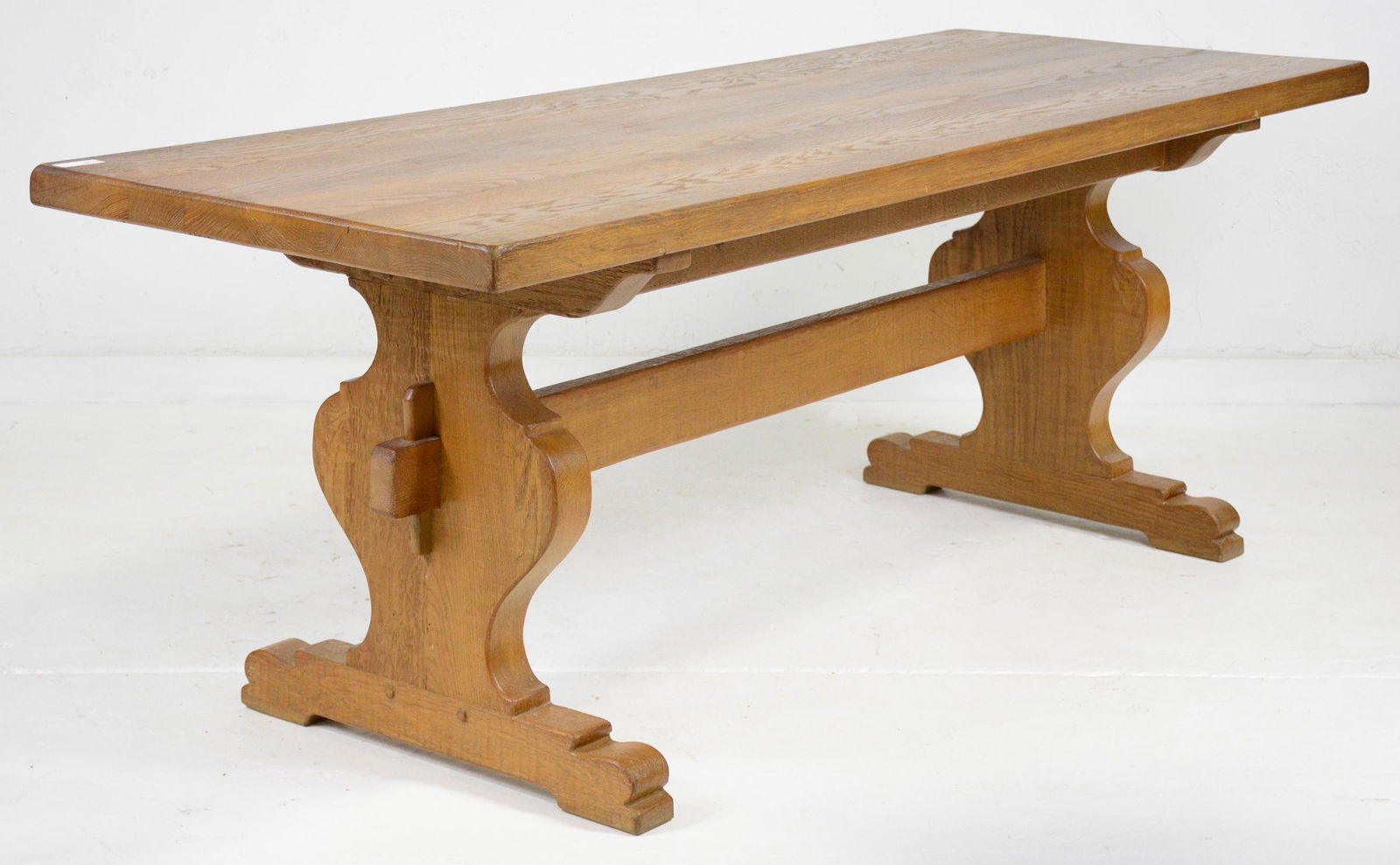 Oak Trestle Base Farmhouse Table (1 of 4)
