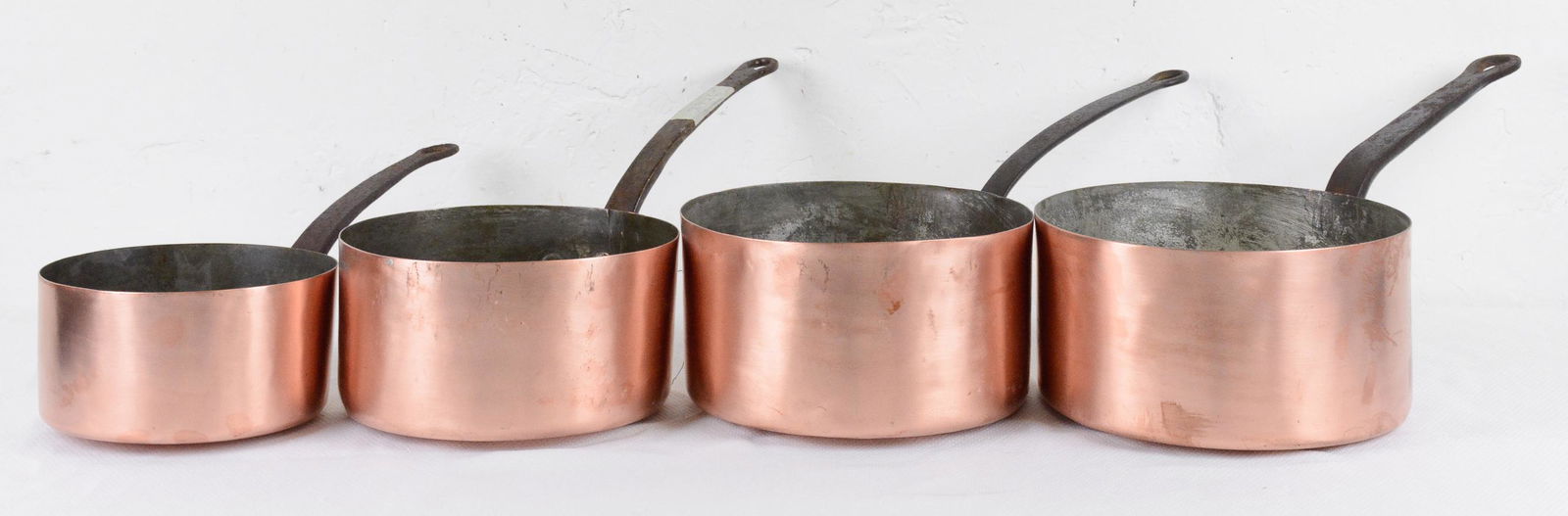 Set of 4 French Copper Sauce Pans / Pots (1 of 3)