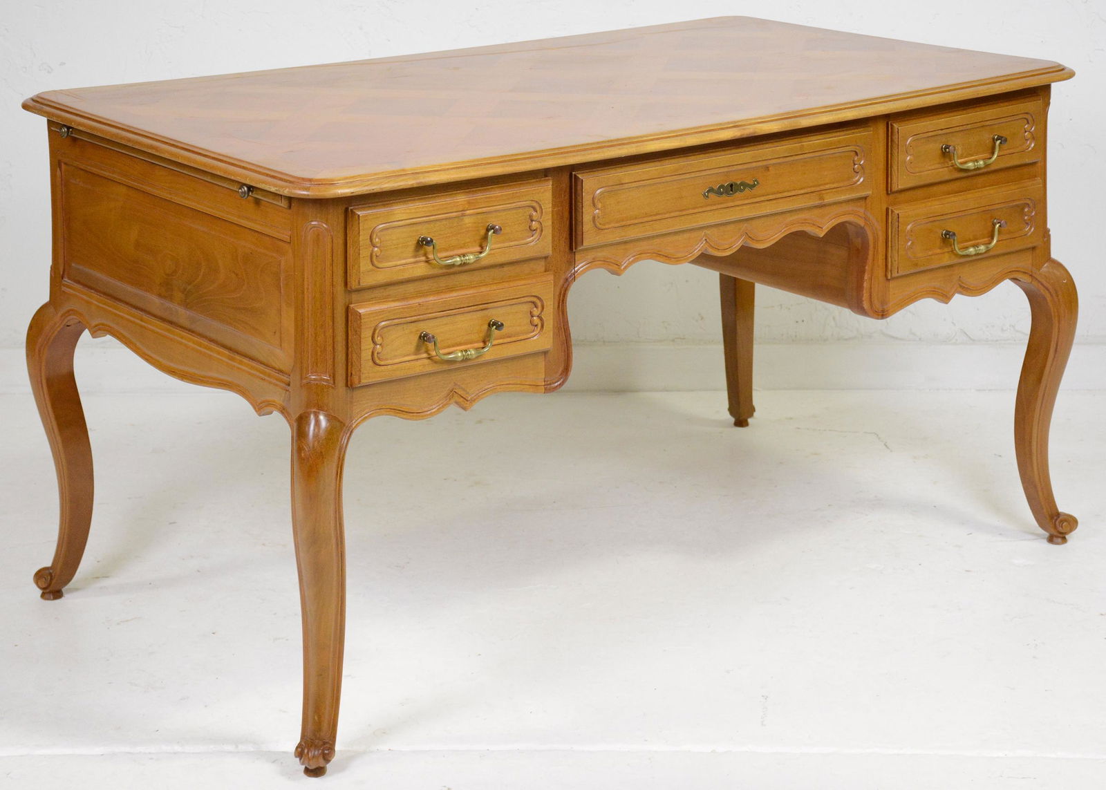 Louis XV Style Parquet Top Desk (1 of 3)