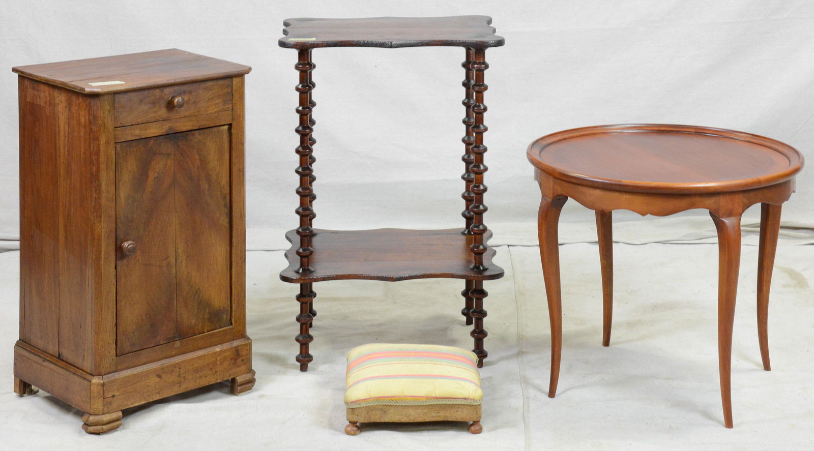 4 French Assorted Items - Table, Stool, Etc. (1 of 5)