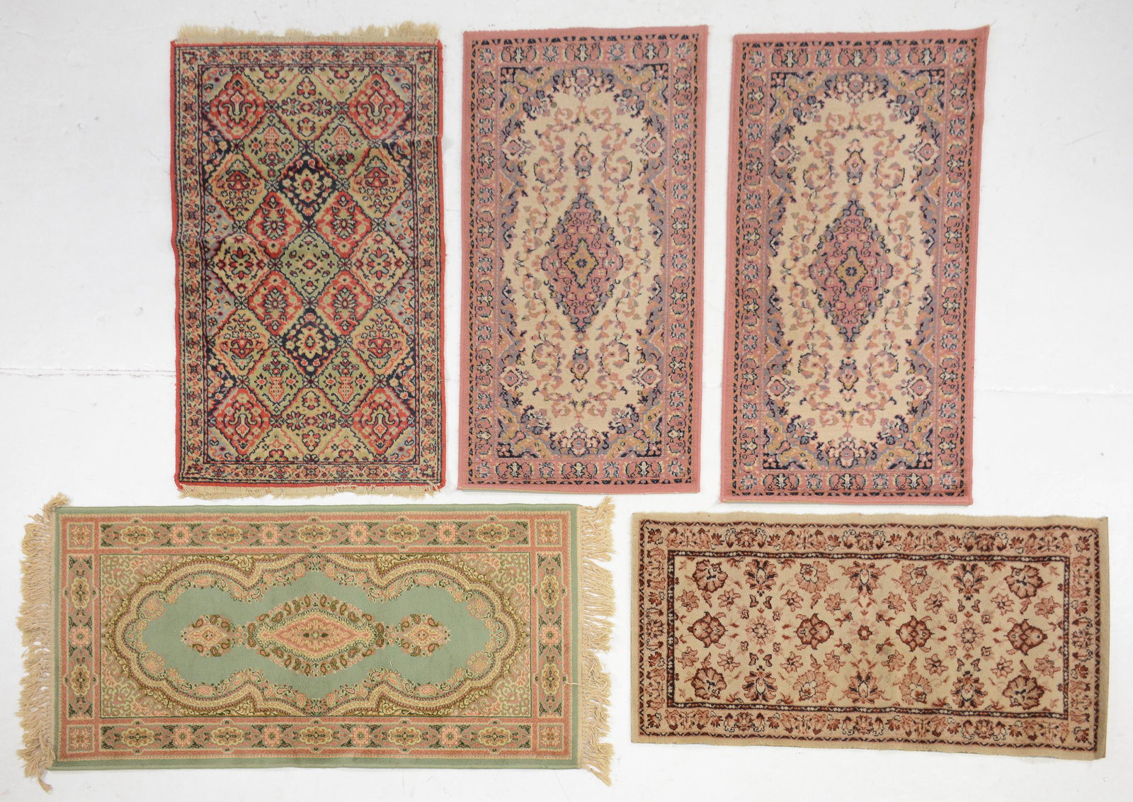 5 European Throw / Hall Rugs: 5 European Throw / Hall Rugs - 4'5 x 2'3 (measurements for largest only)