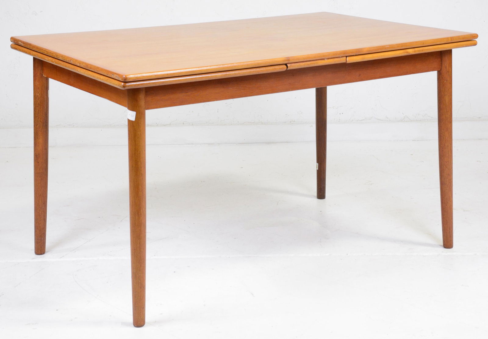 Danish Modern Draw Leaf Teak Mid Century Dining Table (1 of 5)