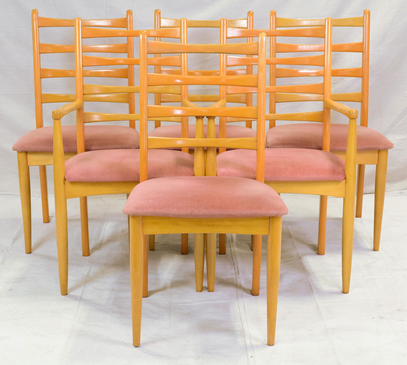 6 Mid Century Modern Ladder Back Dining Chairs (1 of 4)