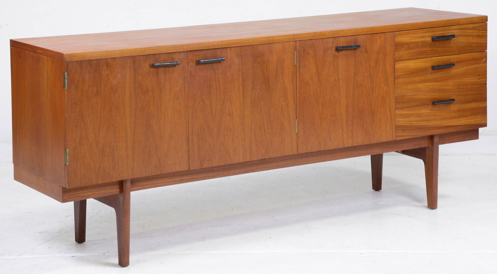 Mid Century Modern Sideboard With Leather Pulls (1 of 8)