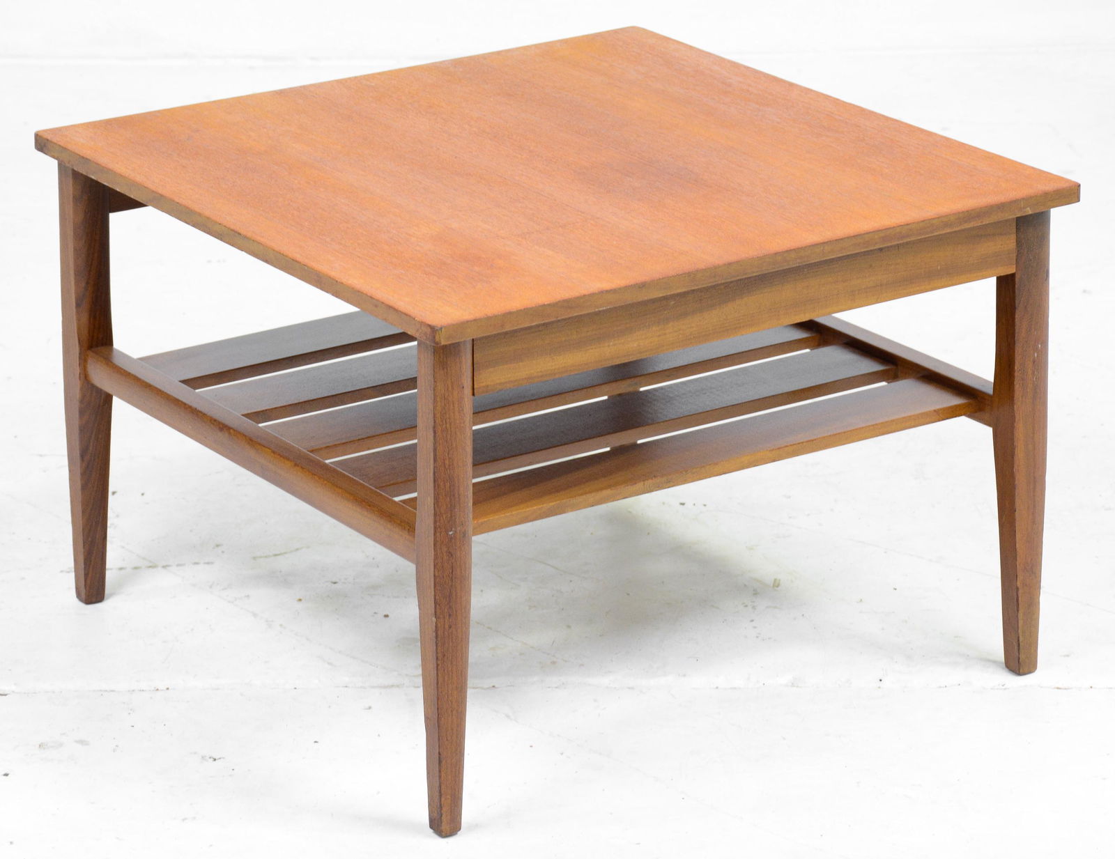 Teak Mid Century Modern Square Side Table (1 of 3)