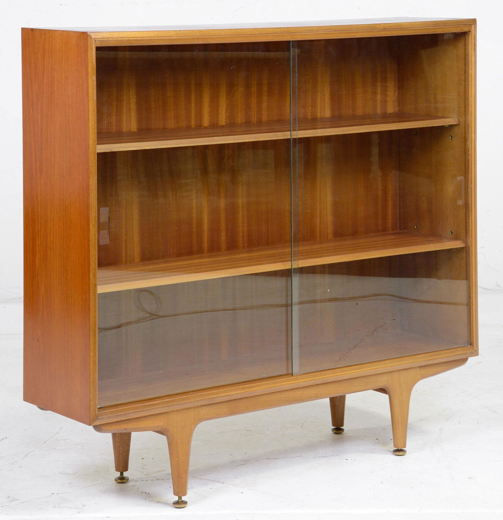 Small Teak Mid Century Bookcase with Glass Doors (1 of 4)