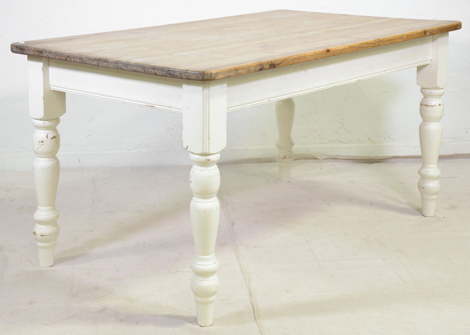 British Painted Pine Dining Table - Farm Table (1 of 5)