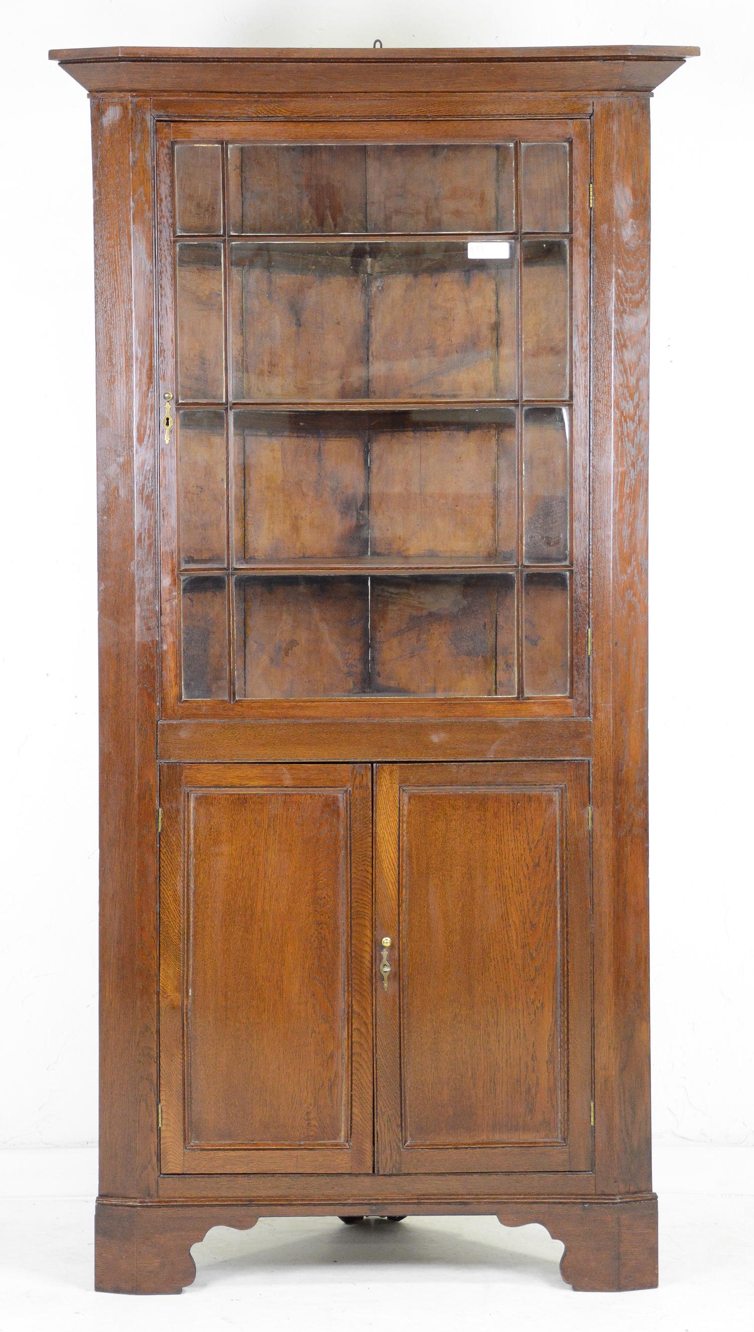 Period French Large Oak Corner Cabinet (1 of 4)