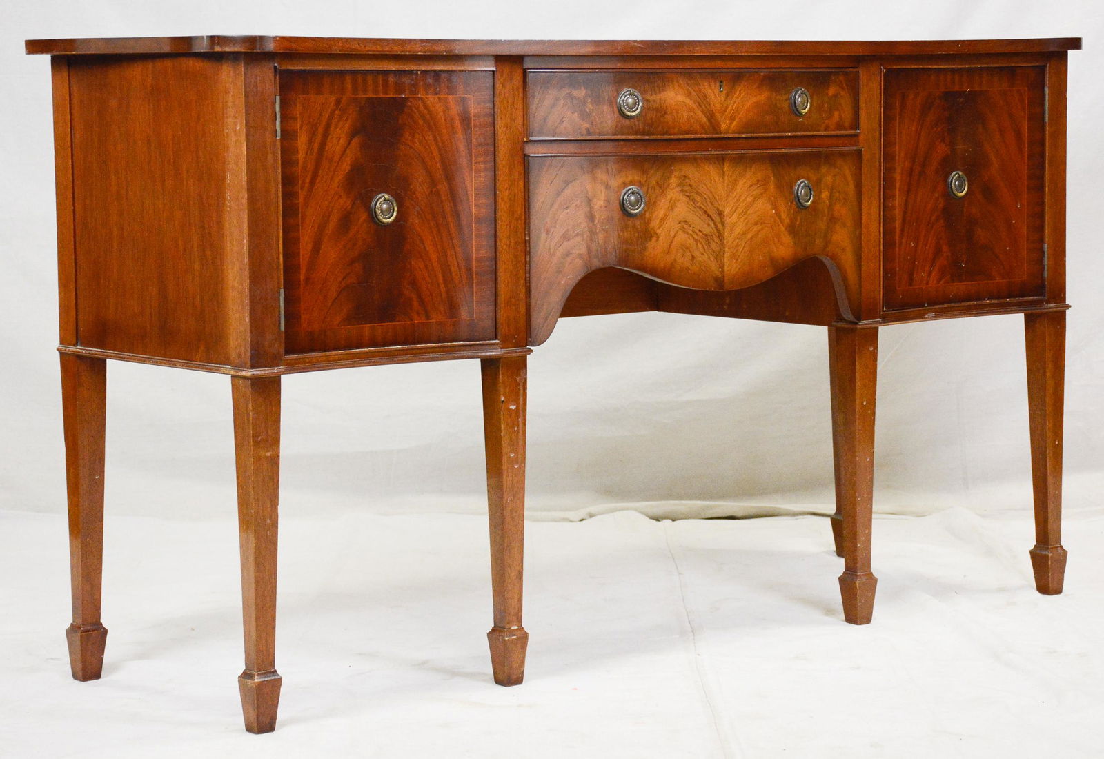 English Mahogany Serpentine Server / Sideboard (1 of 3)