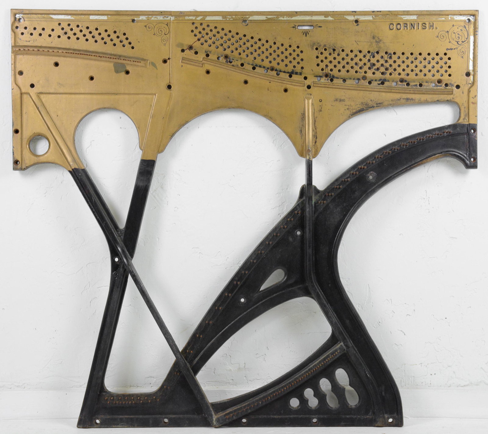 Cast Metal Interior Panel Of Cornish Piano: Cast Metal Interior Panel of Cornish Piano - Very Heavy - 50 in tall x 56