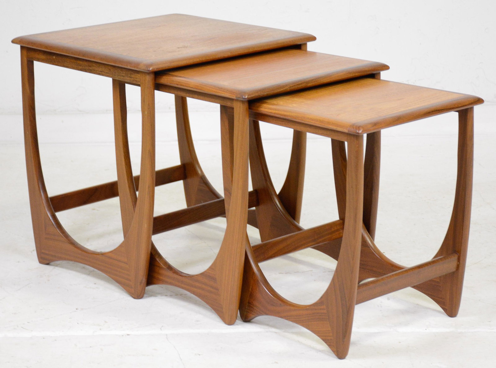 Mid Century Modern Astro Nest by G-Plan #2: This Danish Modern Style Teak nest is British and made by Mid Century Modern Furniture Maker G Plan ( Gplan ) - 21 tall x 20 wide x 20 deep