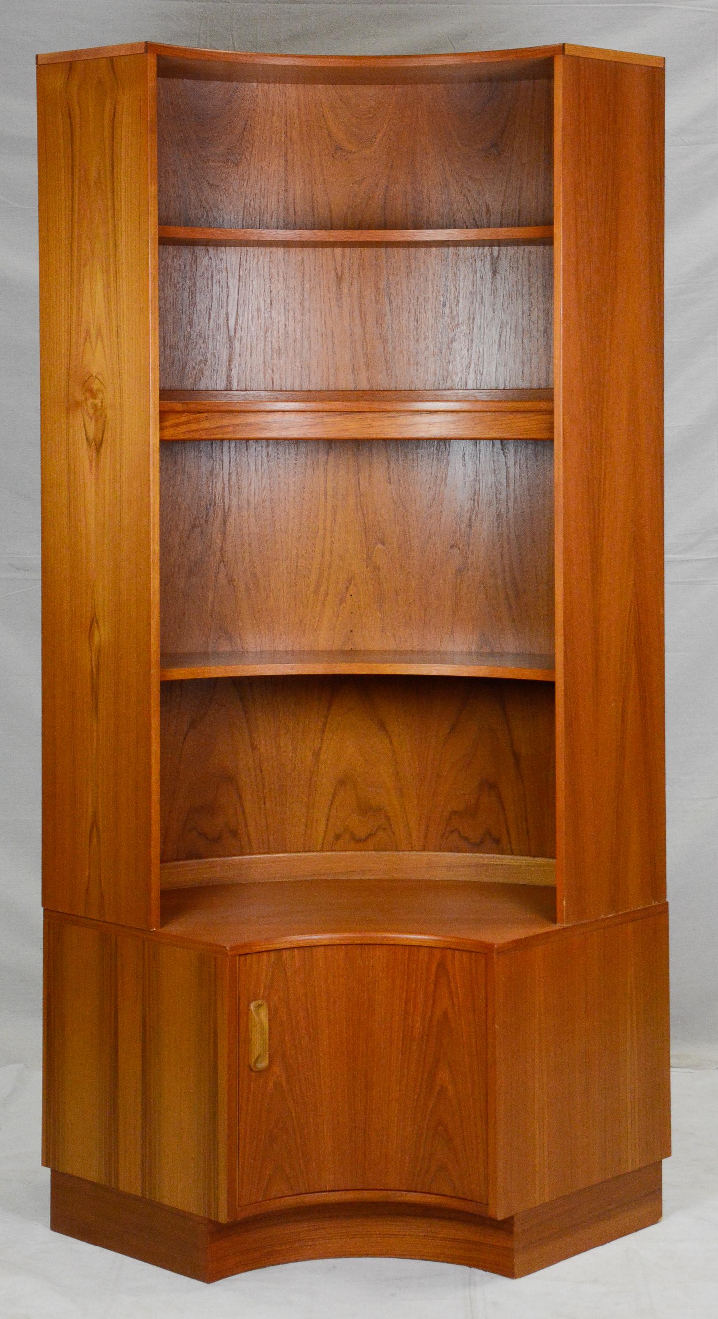 Teak Mid Century Modern Corner Cabinet (1 of 6)
