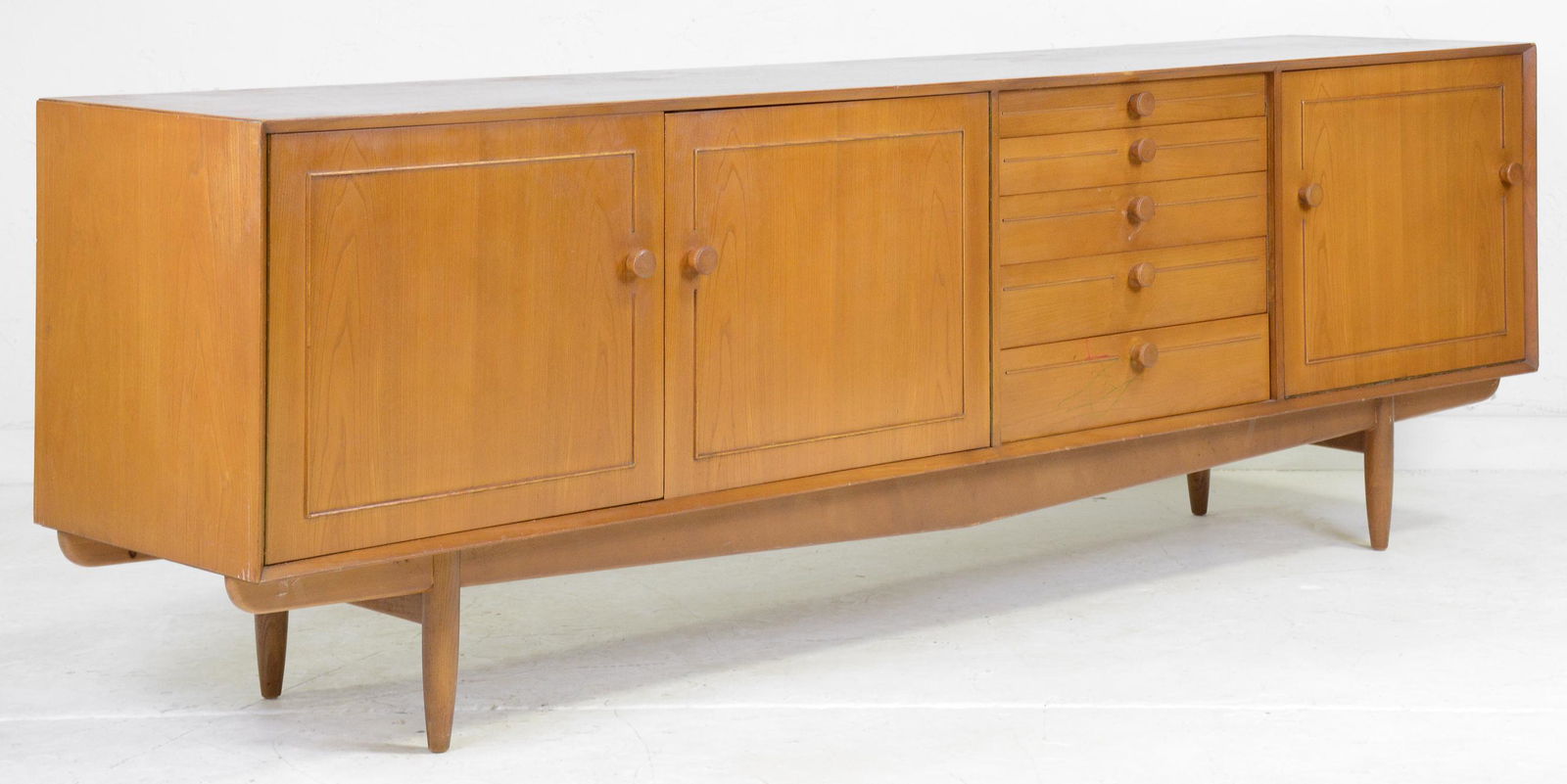 Long Teak Mid Century Modern Cocktail Sideboard (1 of 8)