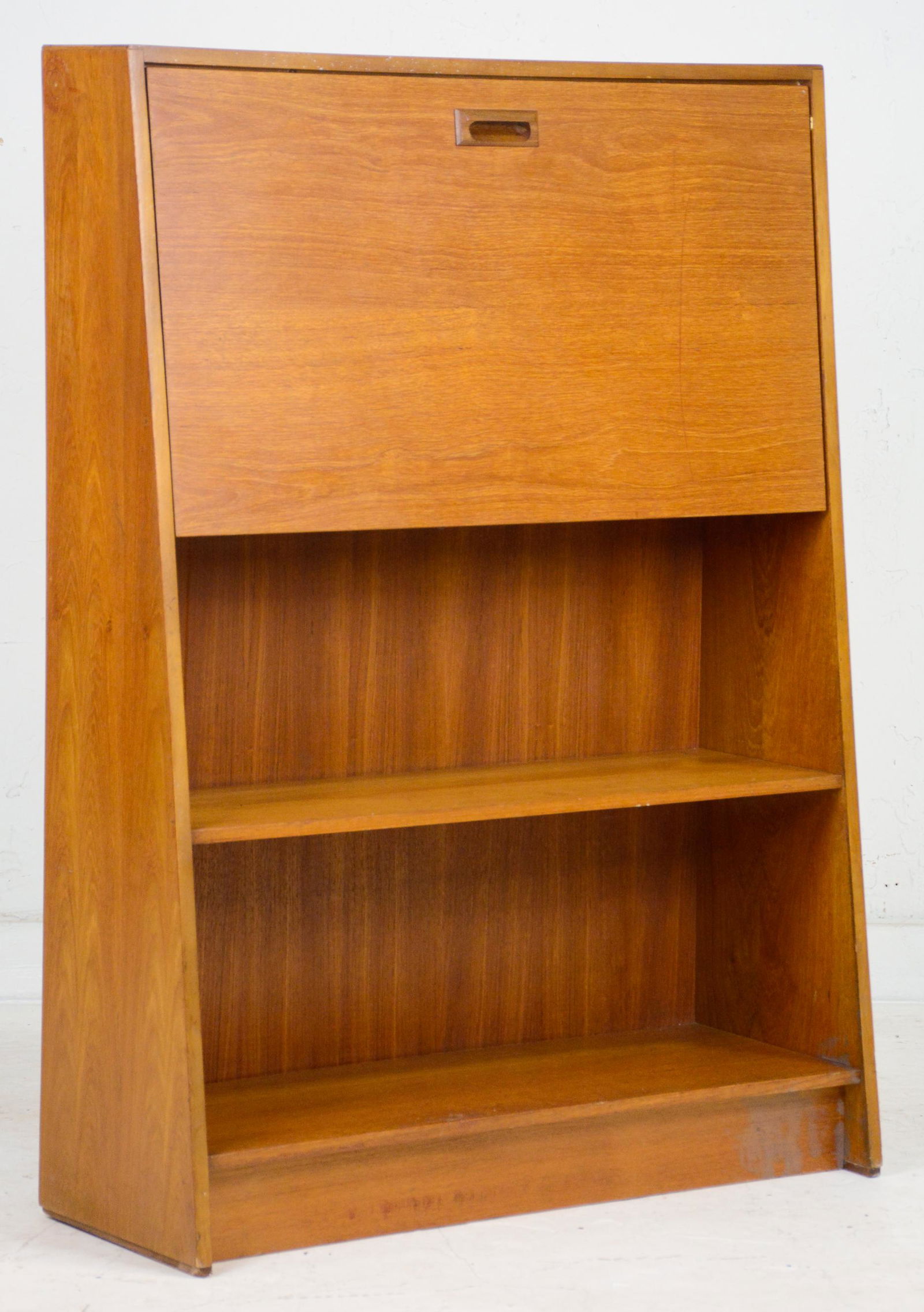 Teak Mid Century Modern Drop Front Bookcase / Desk (1 of 5)