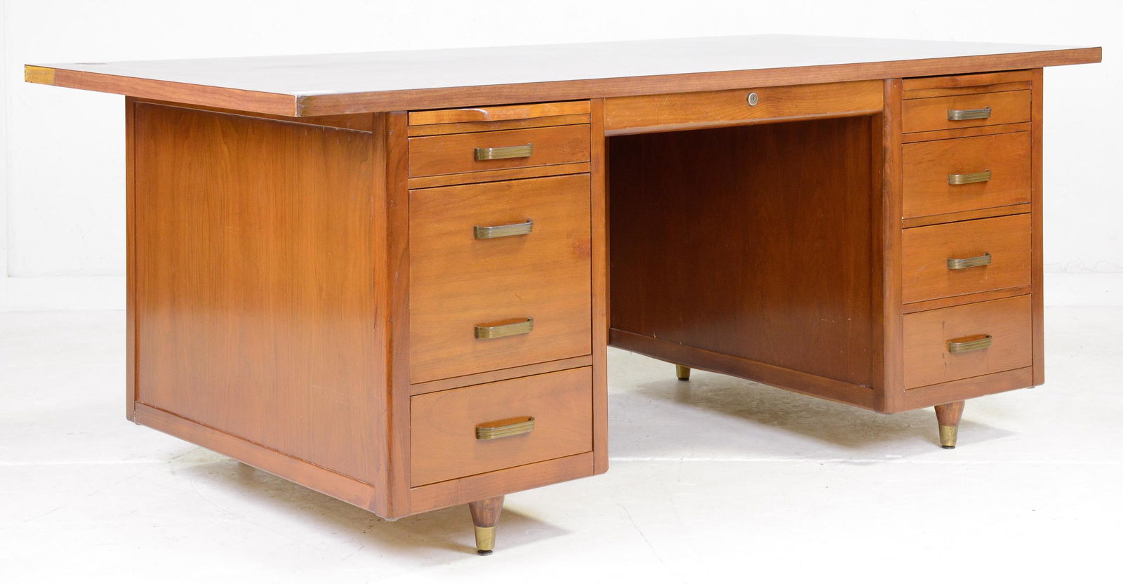 Laminate Top Executive Desk - Leigh Leopold: Laminate Top Executive Desk by Leigh Leopold - Litton Industries - 30 in tall x 73 x 36