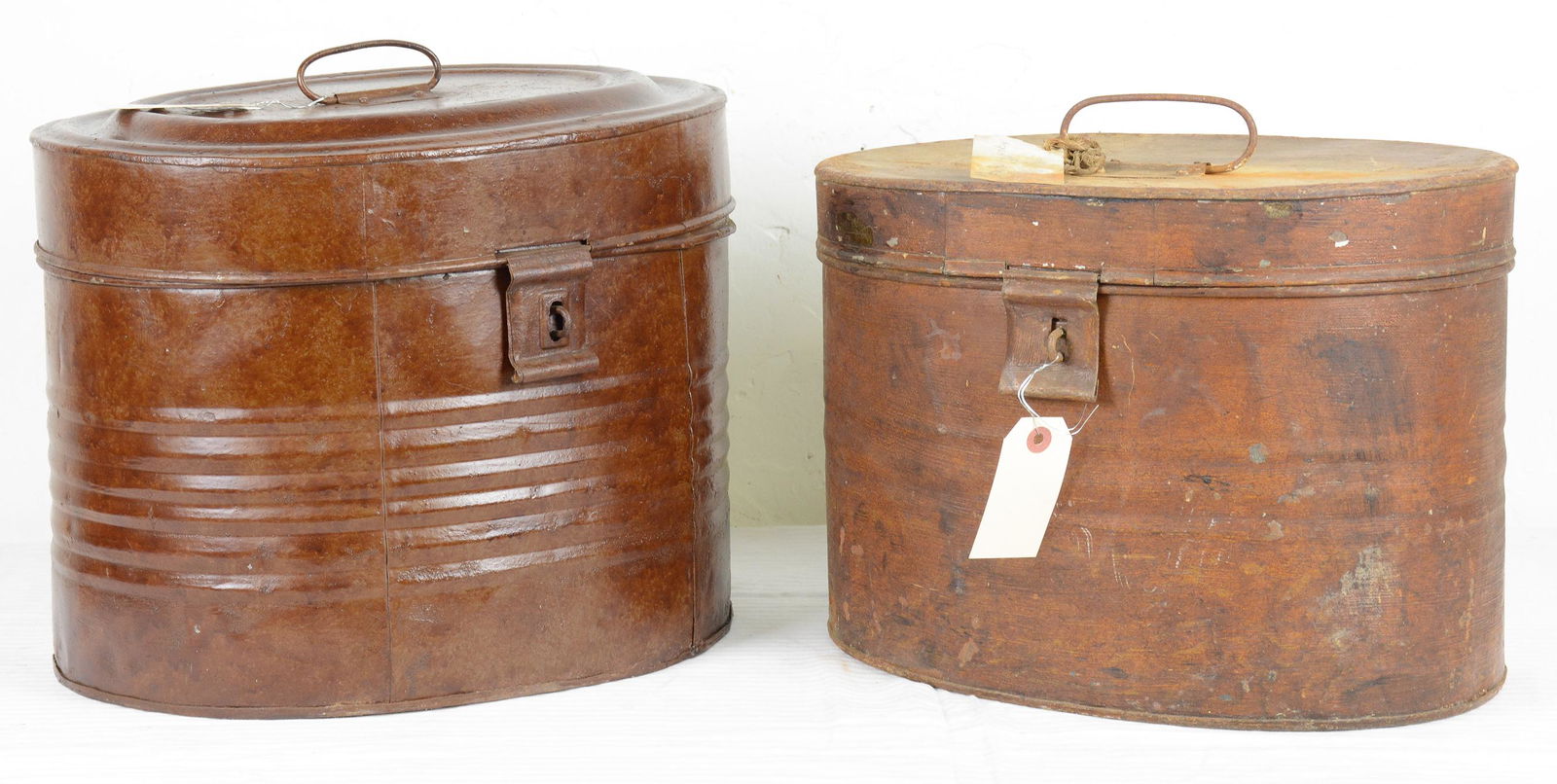 Two British Metal Hat Boxes (1 of 3)