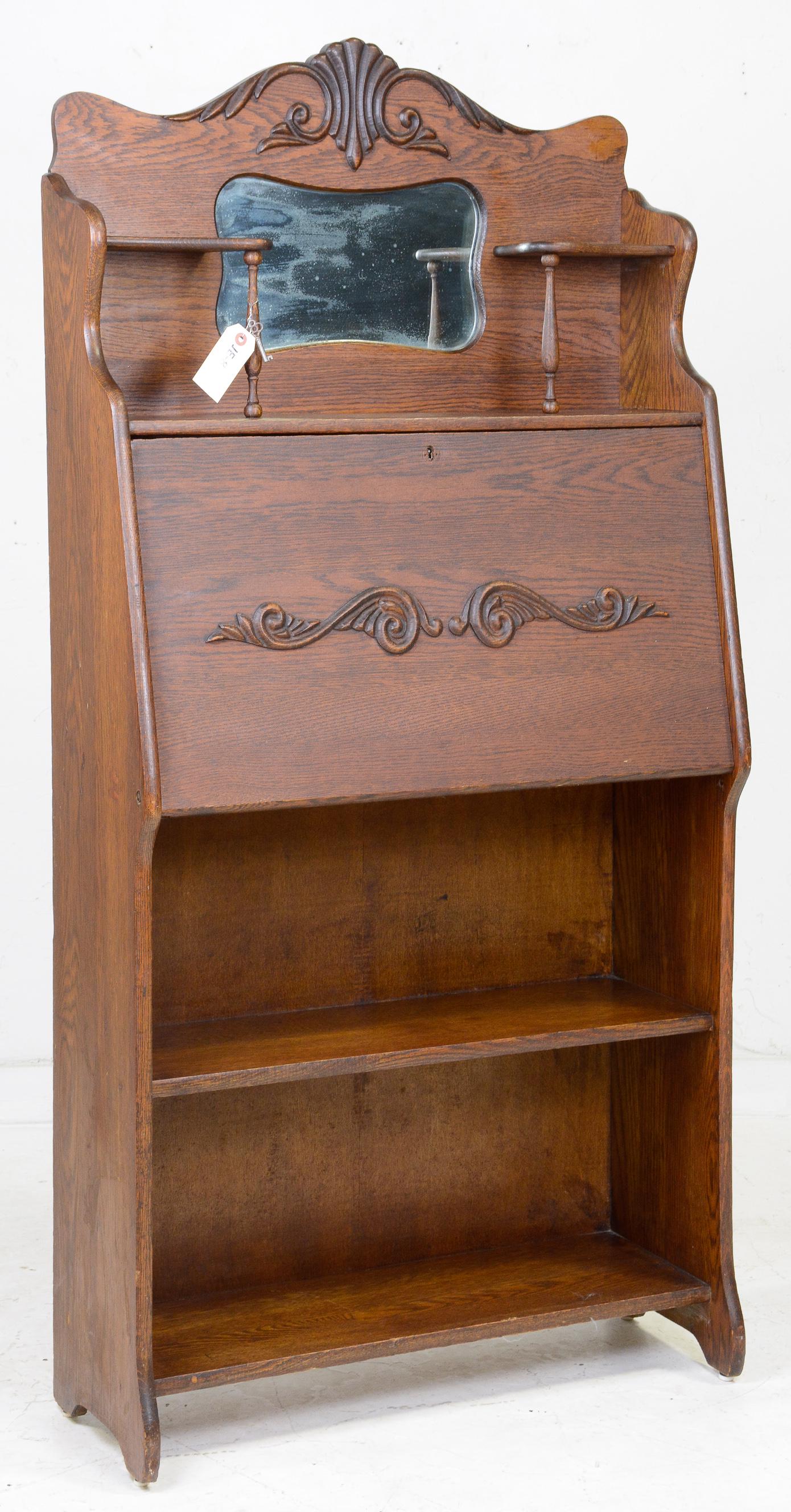American Oak Drop Front Desk / Bookshelf (1 of 5)