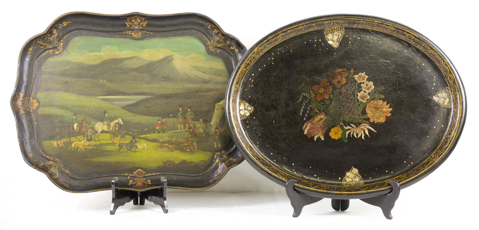 2 Vintage Paper Mache Trays (1 of 5)
