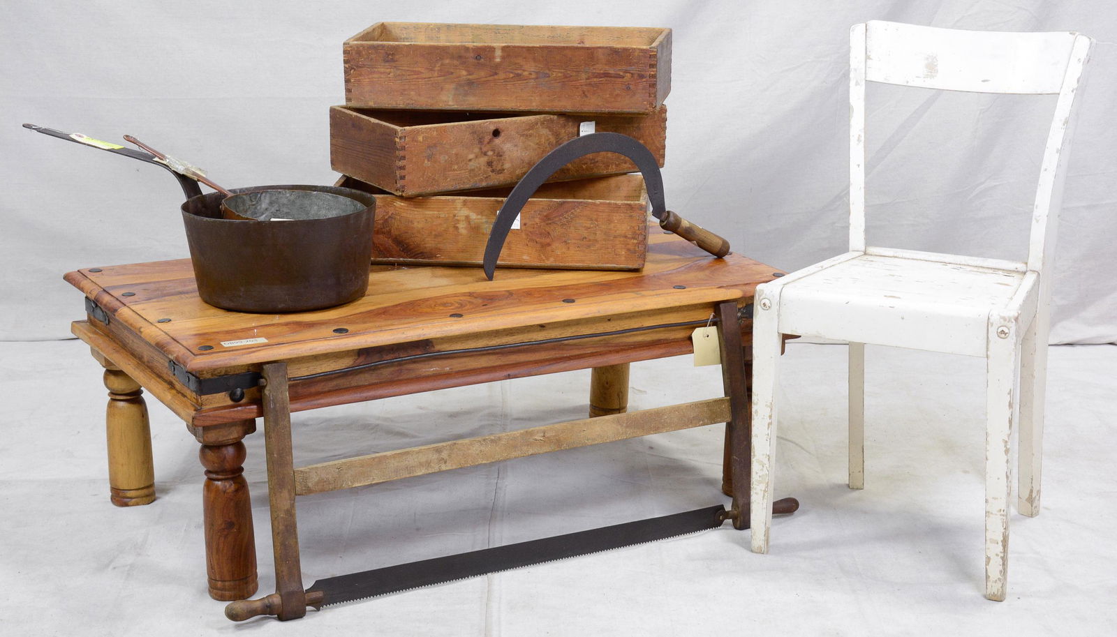 9 Assorted Items - Pots, Table, Tools, Etc. (1 of 4)