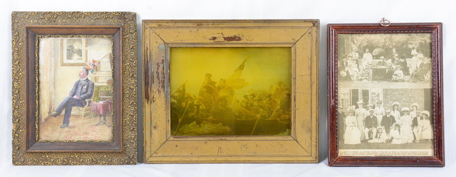 3 Framed Art - Reverse Painted Glass, Print, Clipping (1 of 6)