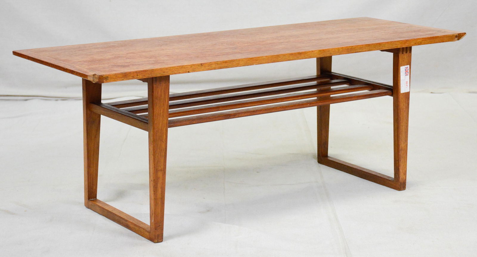 Mid Century Modern Teak Coffee Table: Danish Modern Style Teak Coffee Table by Pleasing Furniture maker Pye Franklin - 16 in tall x 44 x 16