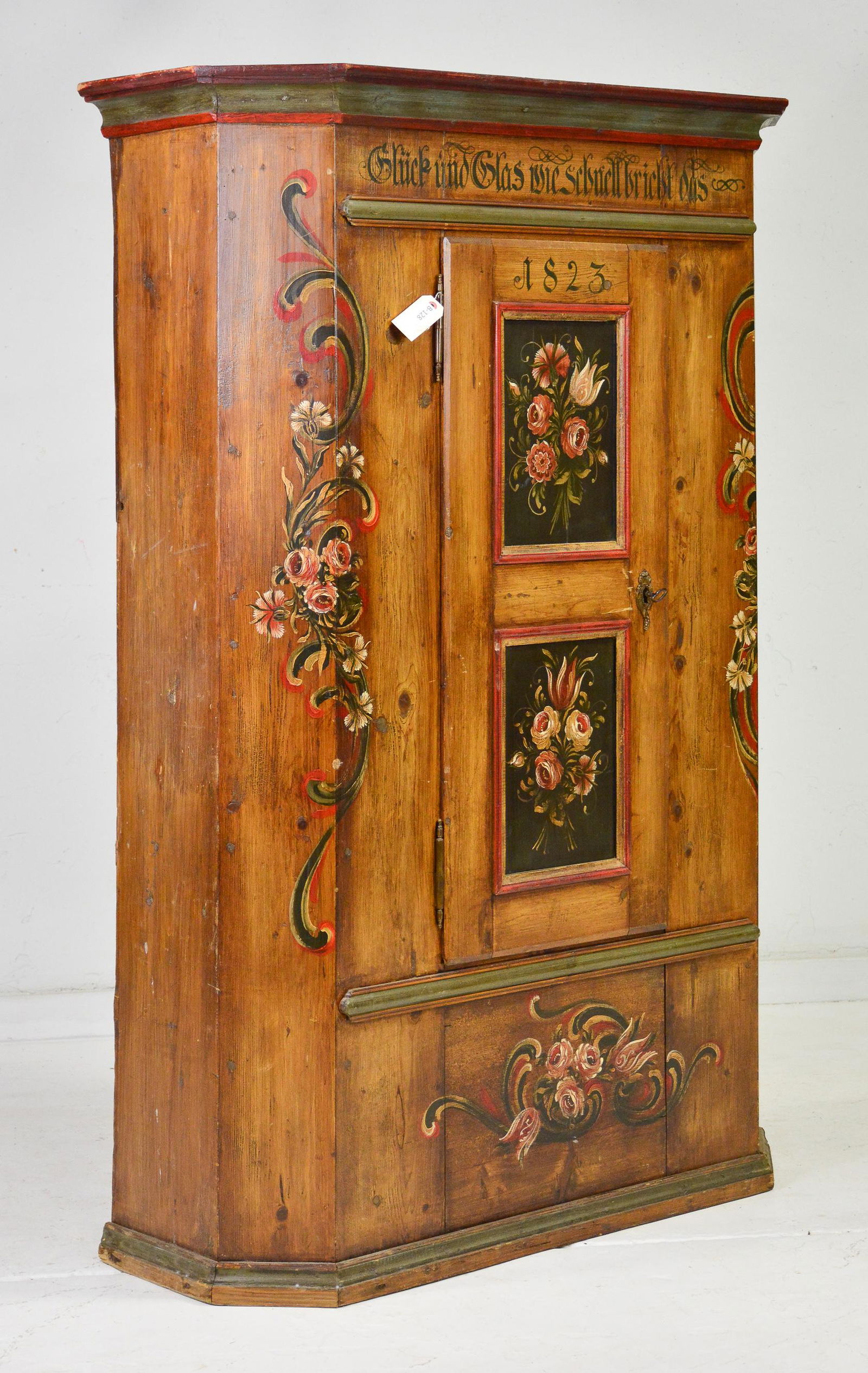 European Painted Single Door Cupboard (1 of 5)