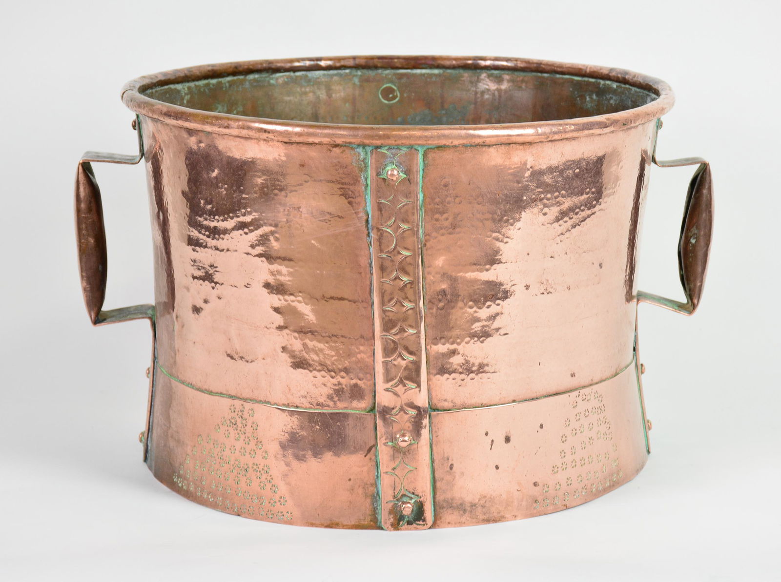 French Copper Ferrat / Wine Bucket / Measure #2: Highly Polished Antique French Copper Ferrat / Wine Bucket / Measure / Pot - 10 in tall x 18 x 15