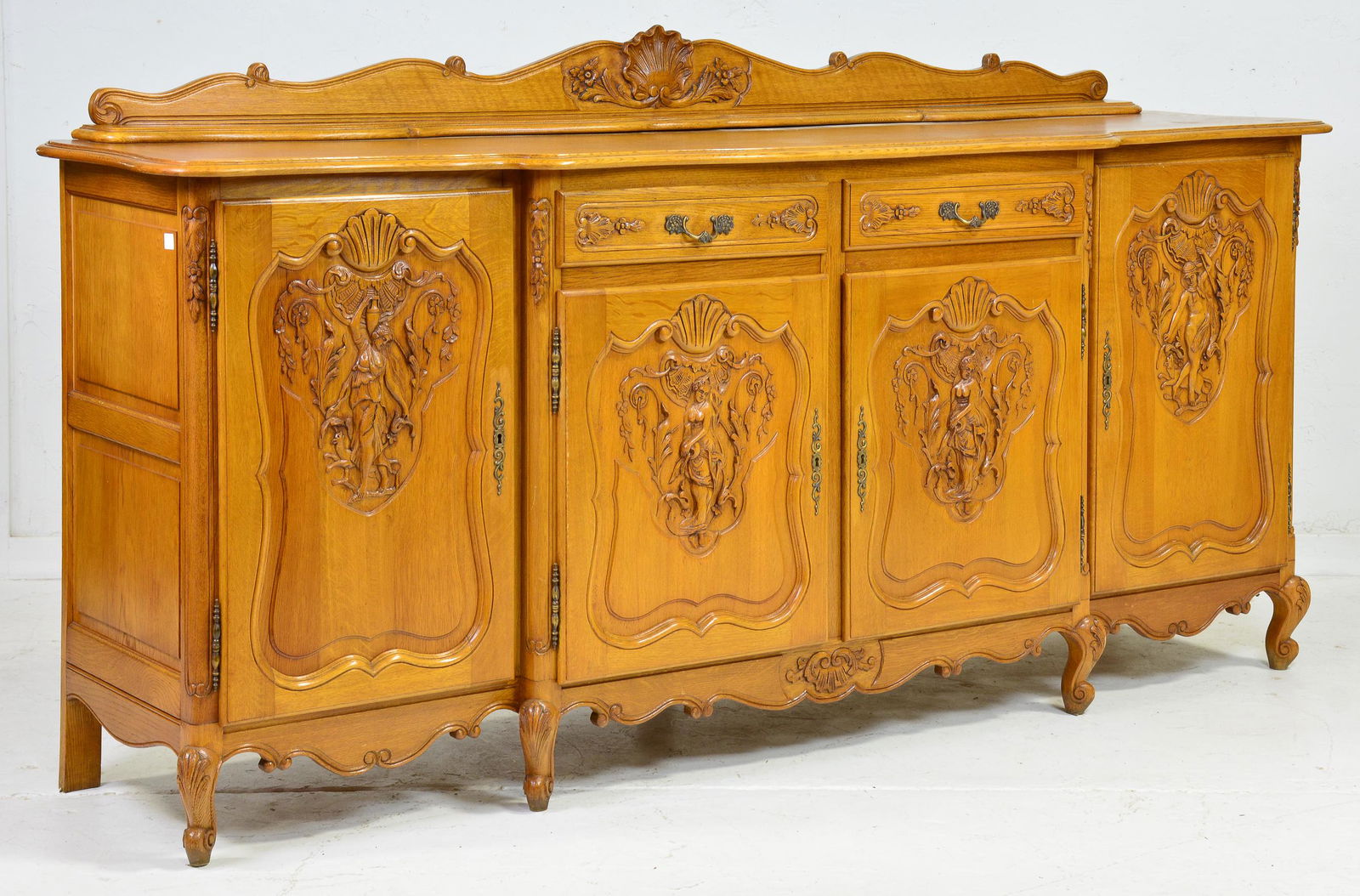 Figural Carved Country French Sideboard / Server (1 of 7)