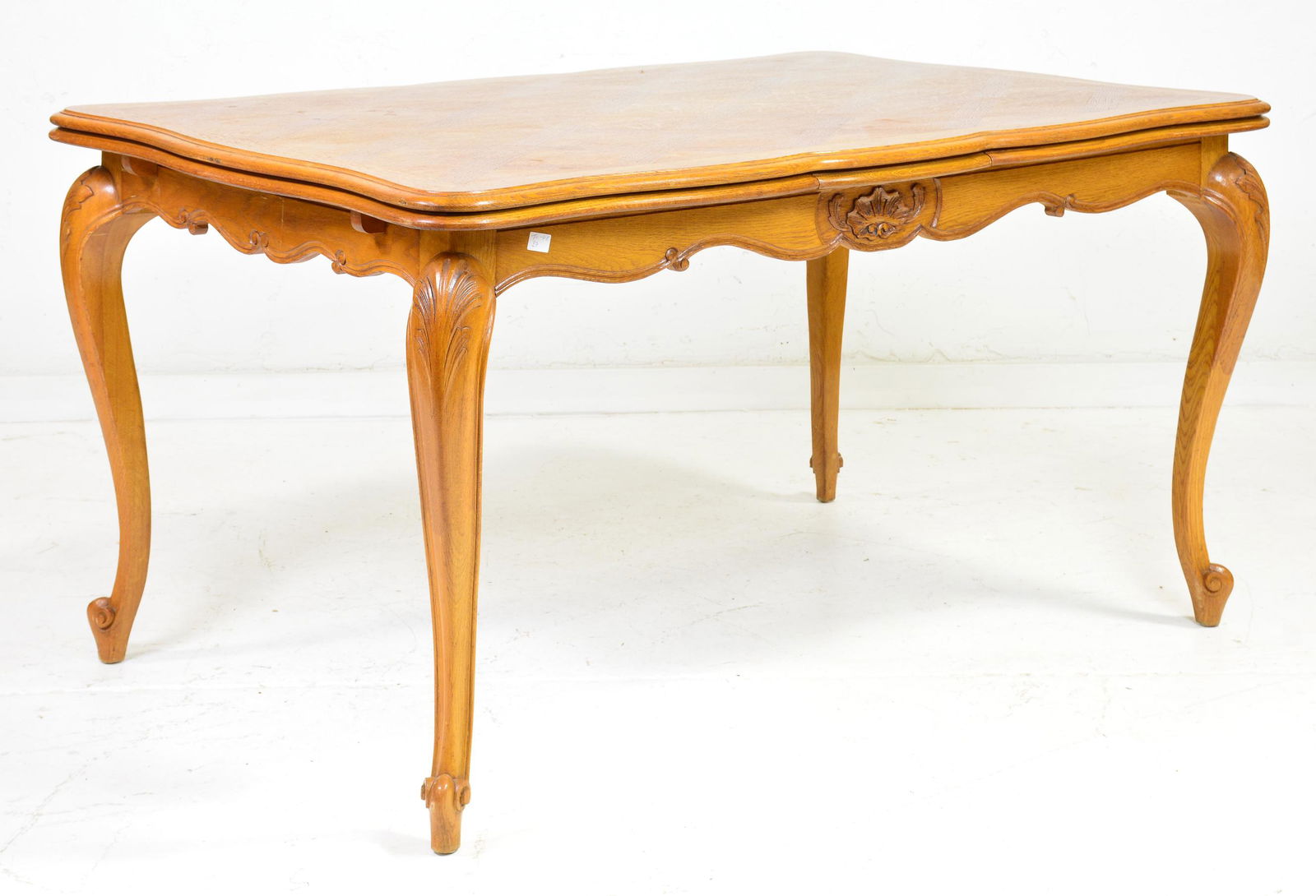 Country French Parquet Top Draw Leaf Table (1 of 9)