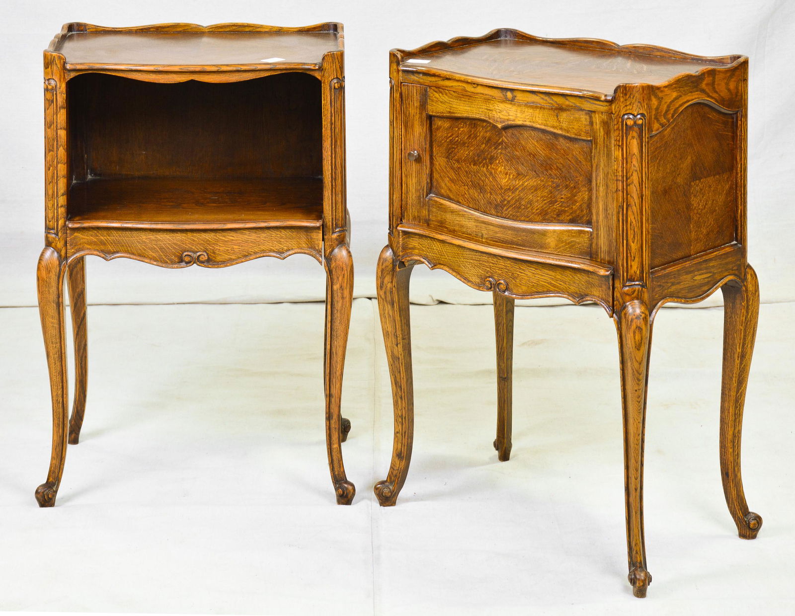 2 Similar French Oak Nightstands (1 of 3)