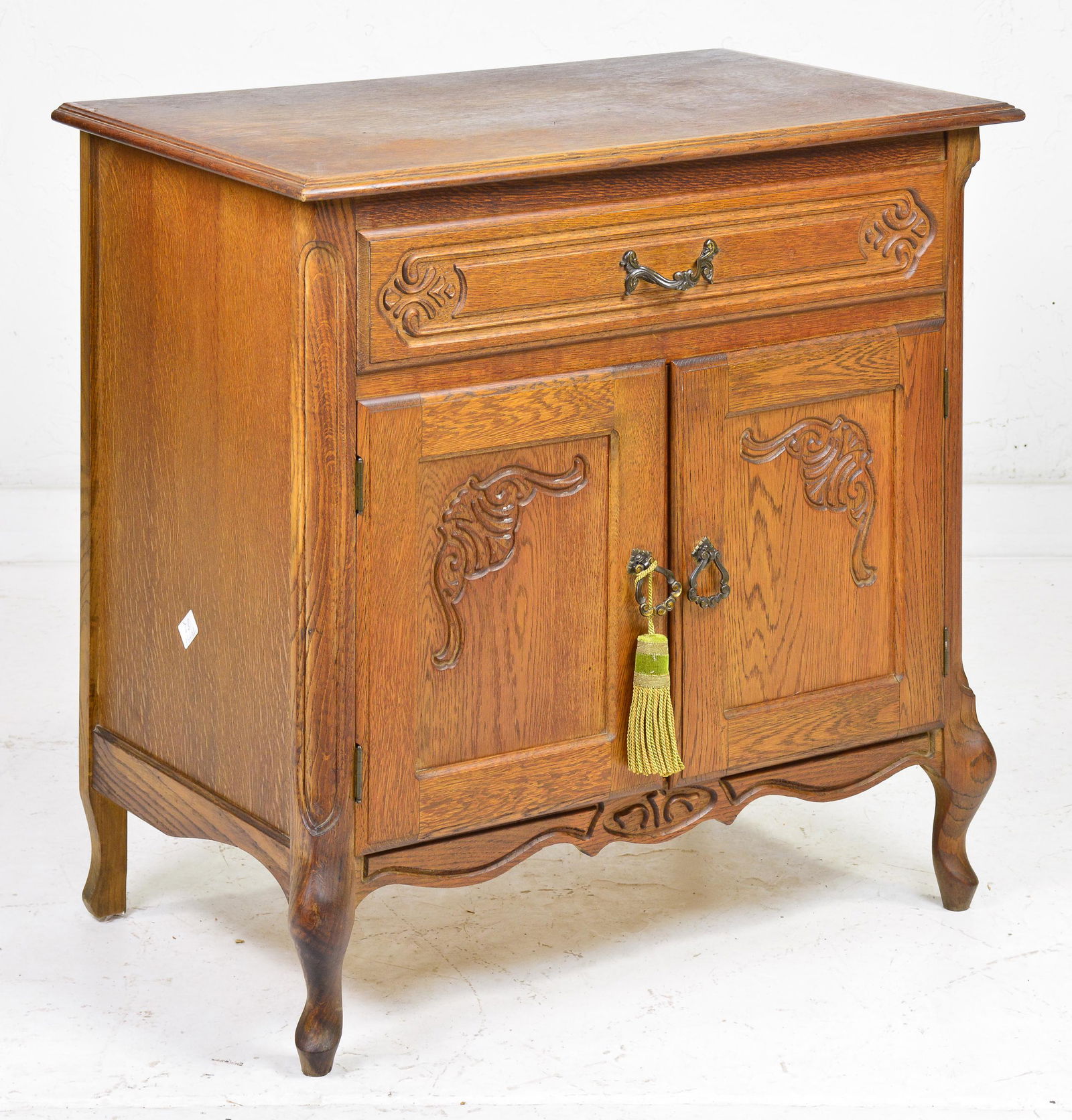 Small Country French Carved Cabinet (1 of 3)