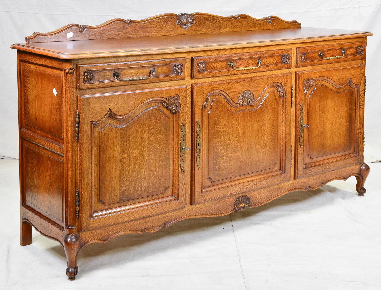 Country French Carved Oak Sideboard / Server (1 of 6)