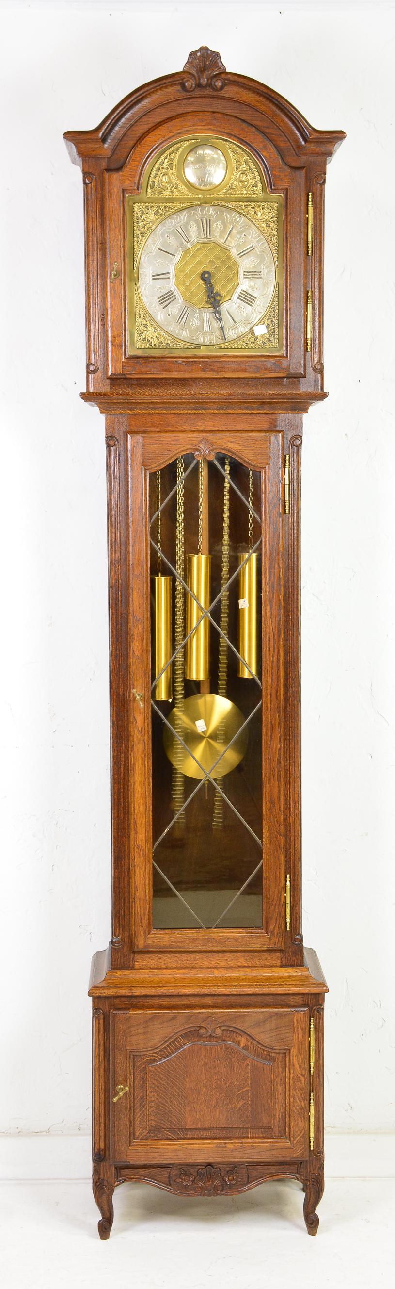 French Grandfather Clock With Leaded Glass (1 of 3)