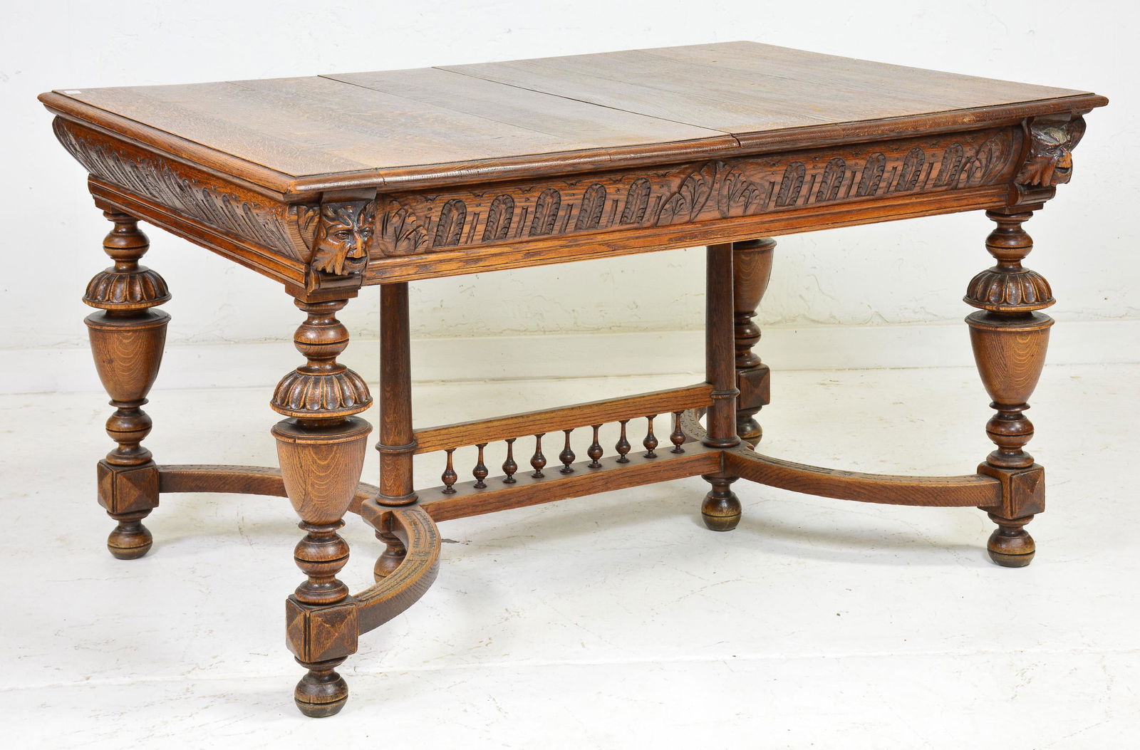 Carved Henri II Style Dining / Writing Table (1 of 6)
