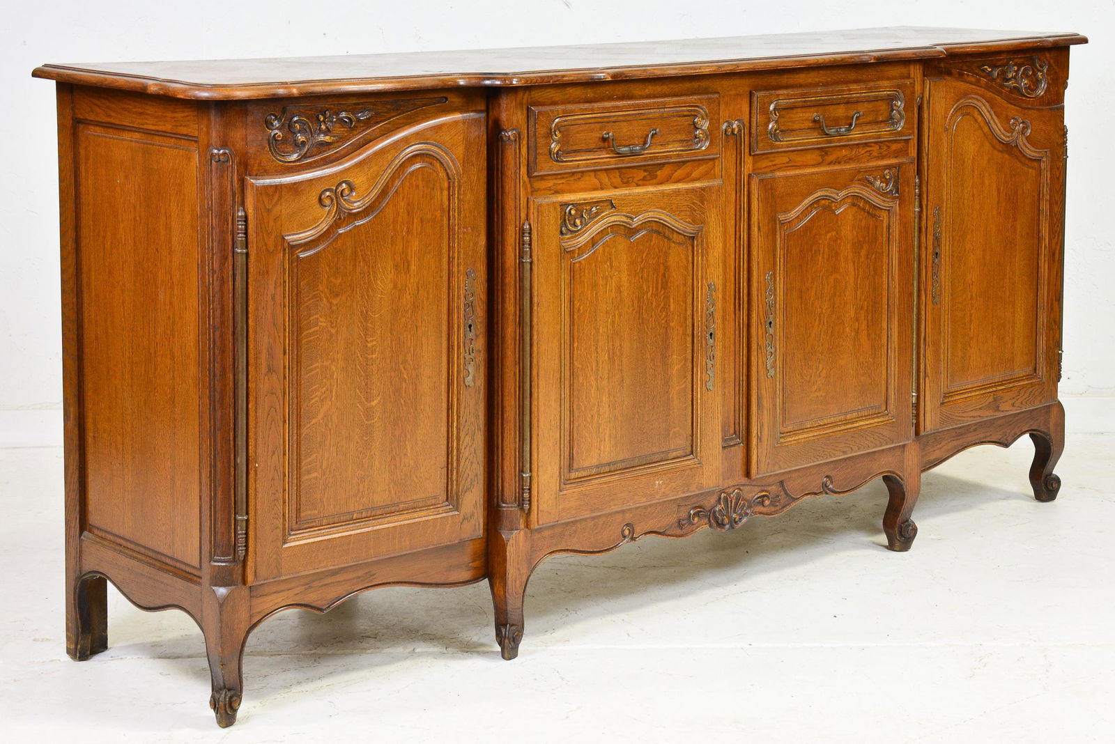 Country French Carved Oak Sideboard / Server (1 of 8)